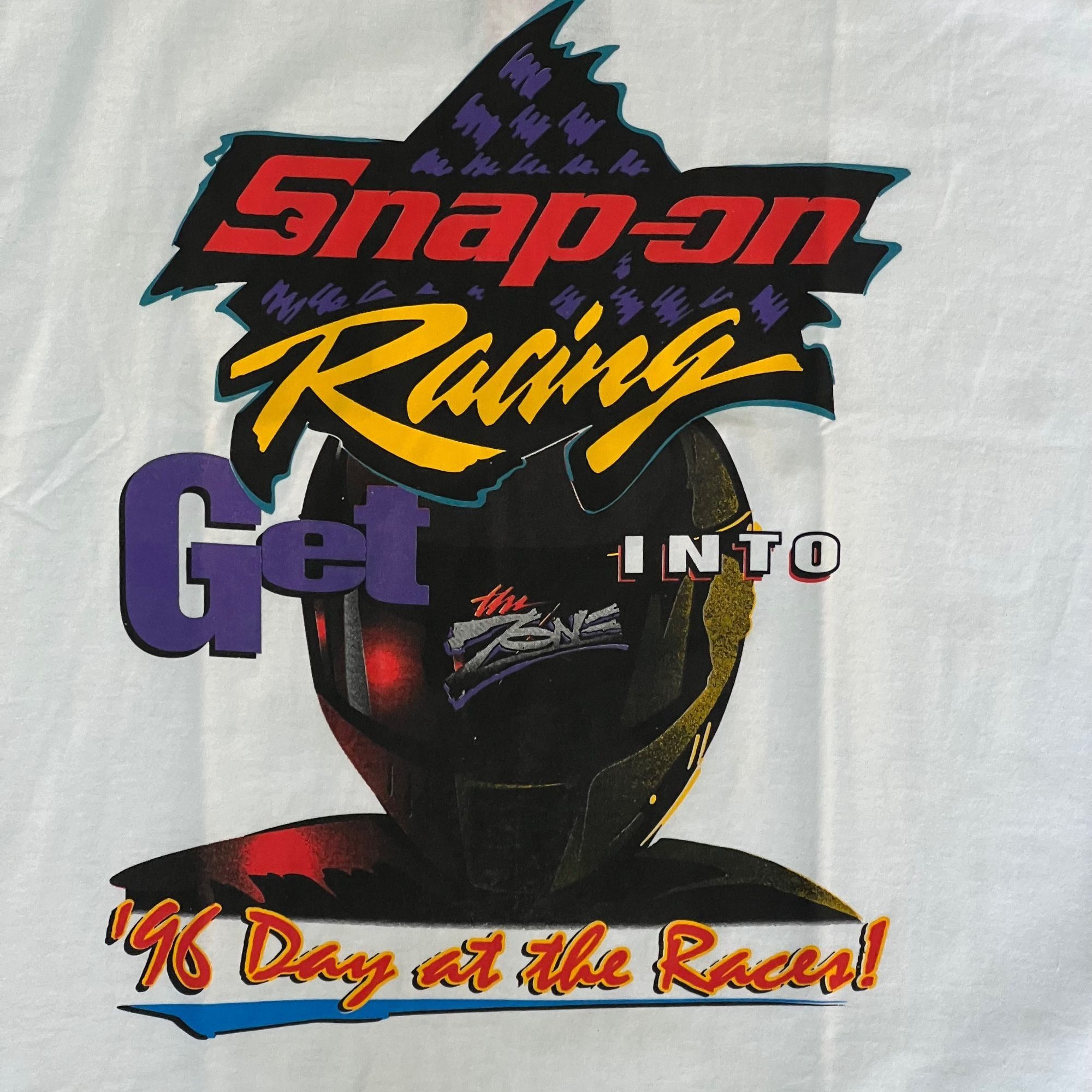 Vintage Vintage 90s Snap On Racing Tee Size US XXL / EU 58 / 5 - 3 Thumbnail