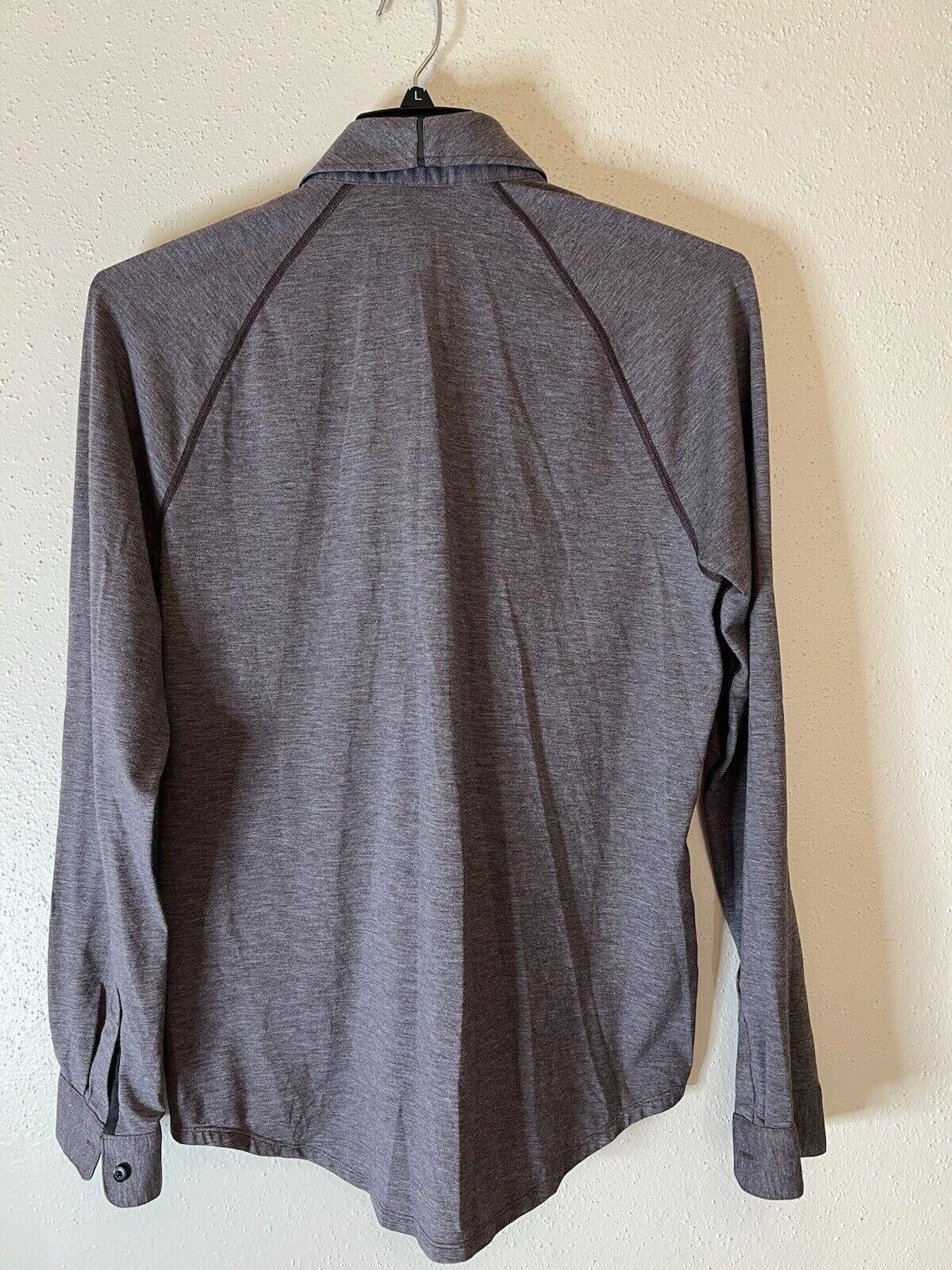 Designer Lululemon Rival Button Up Heathered Black Cherry / Black Size US M / EU 48-50 / 2 - 3 Thumbnail