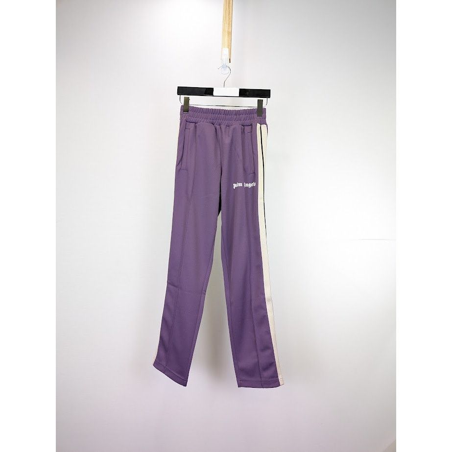Palm Angels トラックパンツ Mサイズ パープル Palm Angels - Striped Tech-Jersey Track Pants - Purple Palm