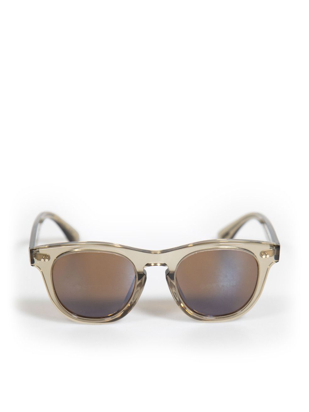 Oliver Peoples Beige Round Wayfarer Sunglasses Size ONE SIZE - 1 Thumbnail