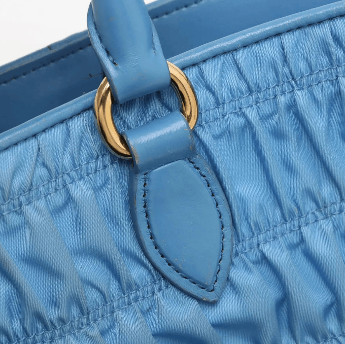 Prada Nappa Gaufre Nylon Leather Handbag Size ONE SIZE - 13 Thumbnail