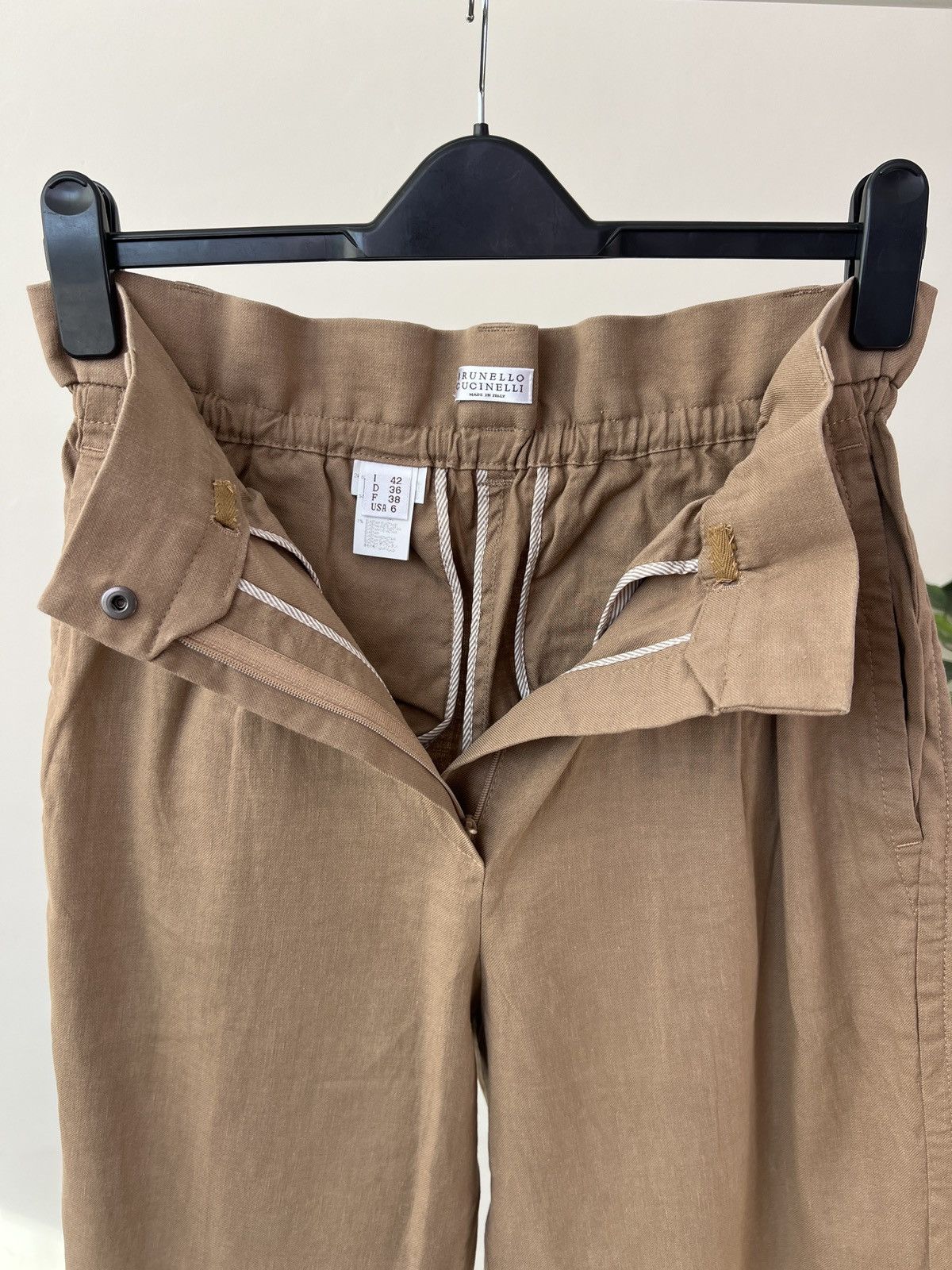 Brunello Cucinelli Vintage Brunello Cucinelli Women’s Linen Cotton Pants Size 28" / US 6 / IT 42 - 9 Thumbnail