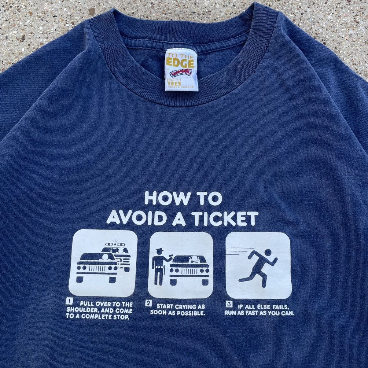 Other Vintage How To Avoid A Ticket To The Edge Prime Cut Tee XL Size US XL / EU 56 / 4 - 1 Thumbnail