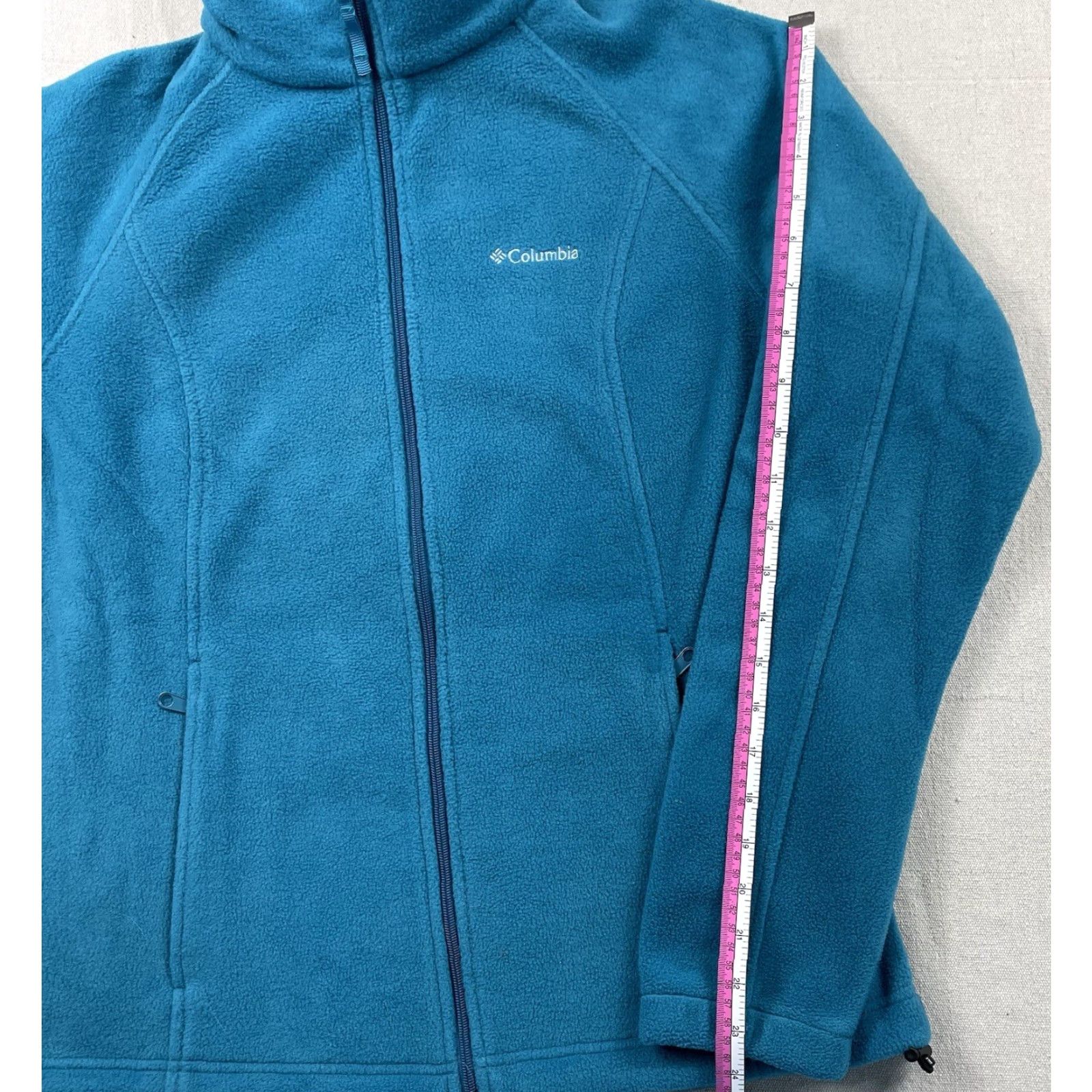 Altea Columbia Fleece Jacket Women’s L Blue Full Zip Ski Pockets Teal 90s Outdoor Casual Winter Men? Women? Size L / US 10 / IT 46 - 5 Thumbnail
