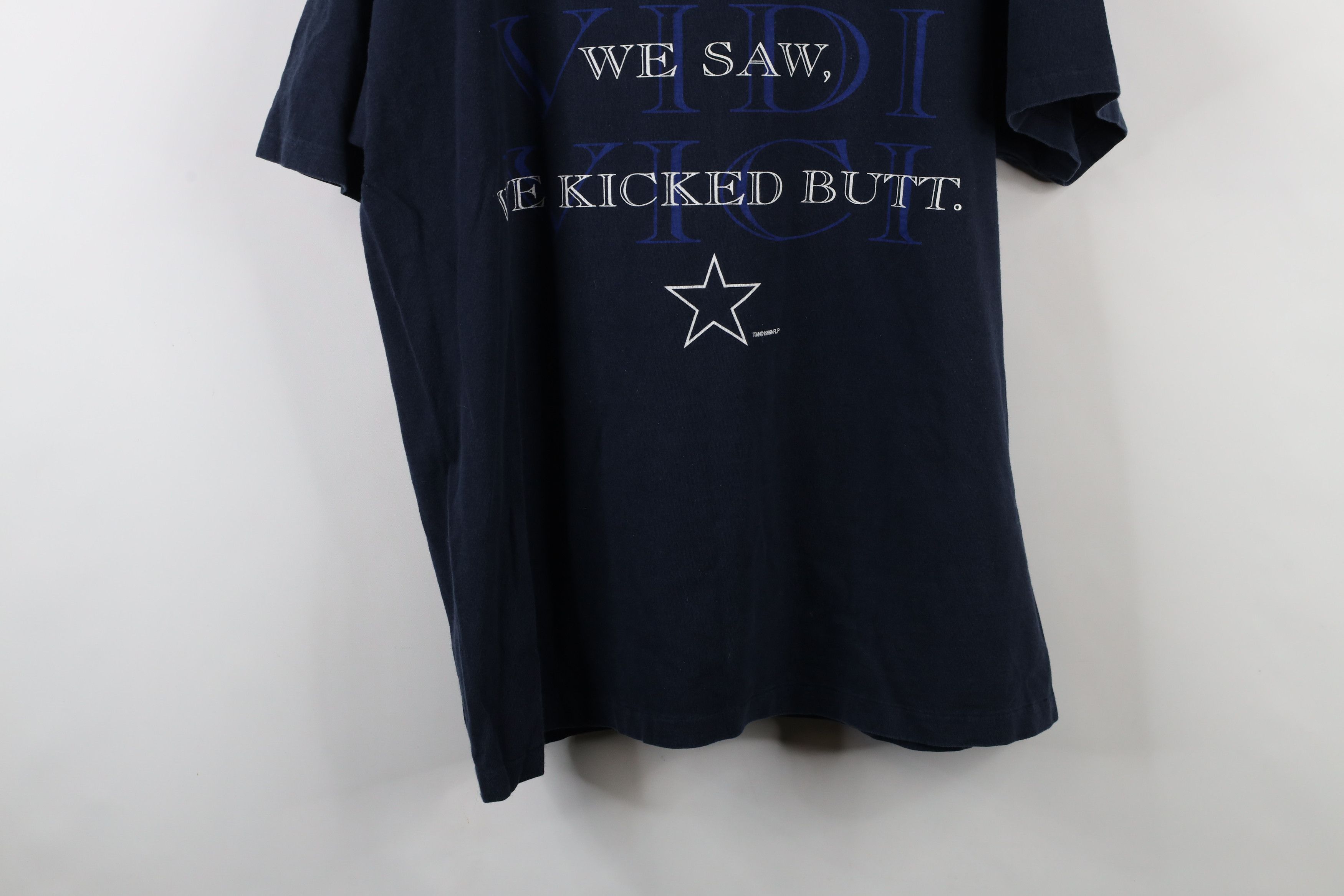 Vintage Vintage 90s Spell Dallas Cowboys Football Helmet T-shirt USA Size US XL / EU 56 / 4 - 13 Thumbnail