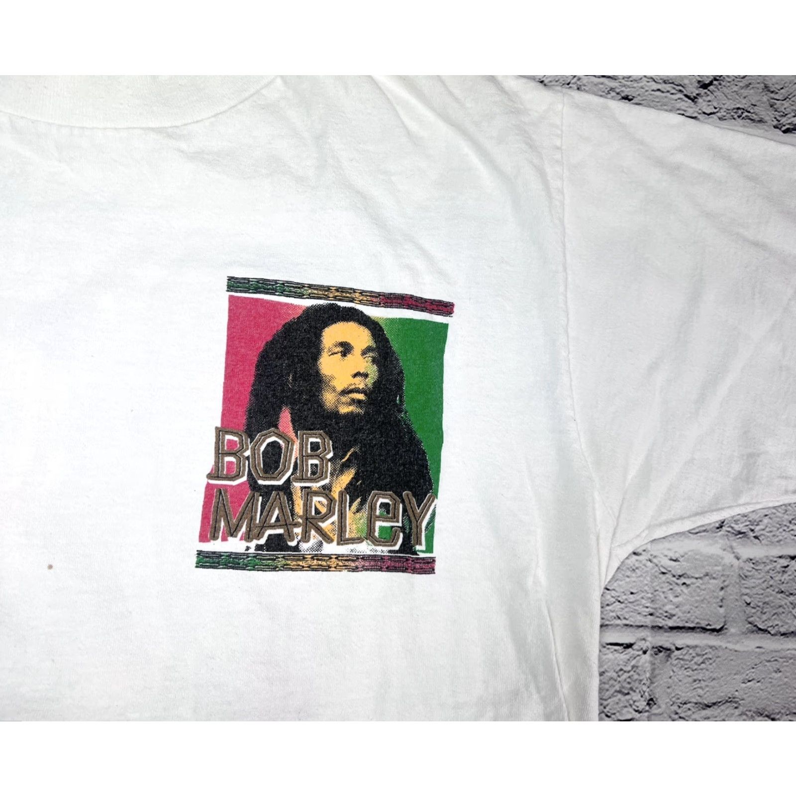 Vintage VINTAGE Balzout Bob Marley No Woman No Cry Quote Tshirt L USA Shirt Men L Yellow 1992 Size US L / EU 52-54 / 3 - 4 Thumbnail