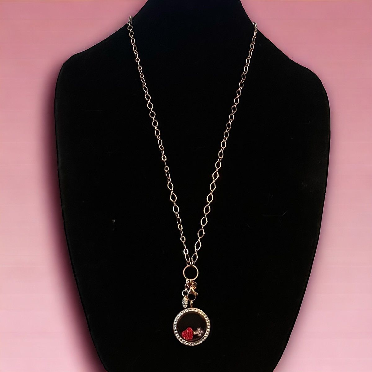 Other Origami Owl rose gold floating charm locket necklace Size ONE SIZE - 1 Thumbnail