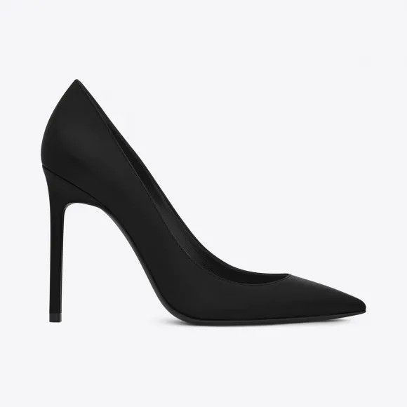 Saint Laurent Paris oc11z1125 Anja Pumps in Leather in Black Size US 8.5 / IT 38.5 - 1 Preview