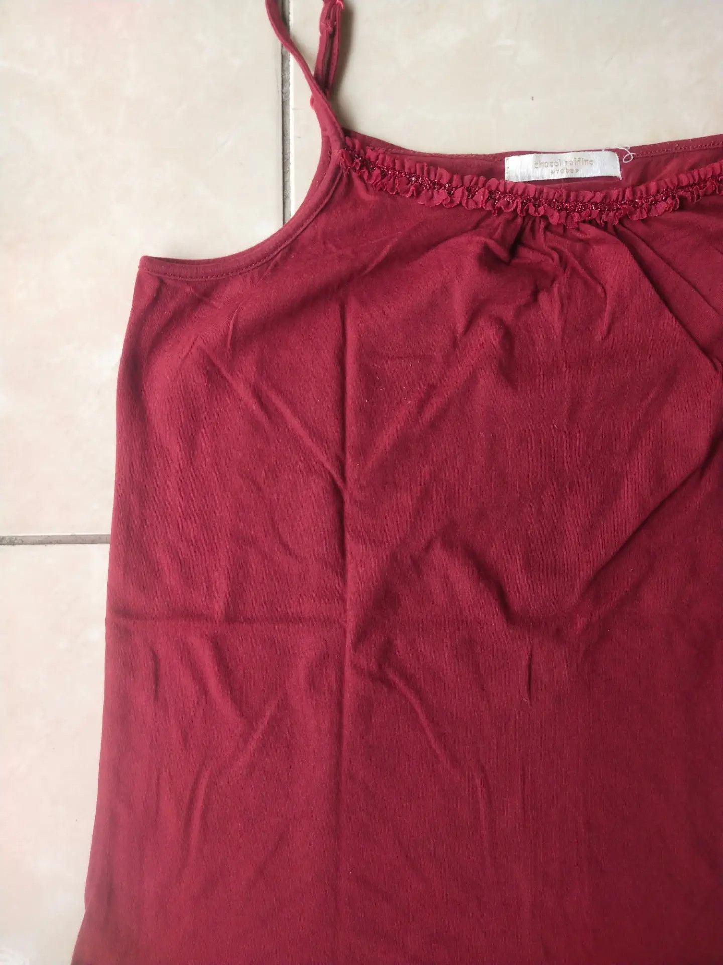 Japanese Brand Chocol Raffine Robe Ruffle Hem Camisole Woman Top Japan Size S / US 4 / IT 40 - 2 Thumbnail