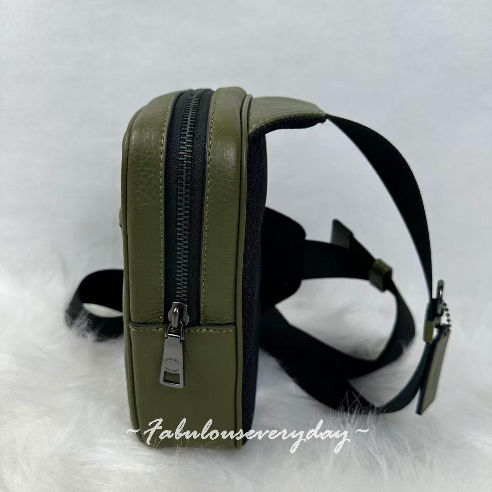 Coach Coach Men's Small Turner Pack In Leather/Qb/Olive CCO66 NWT Size ONE SIZE - 2 Thumbnail