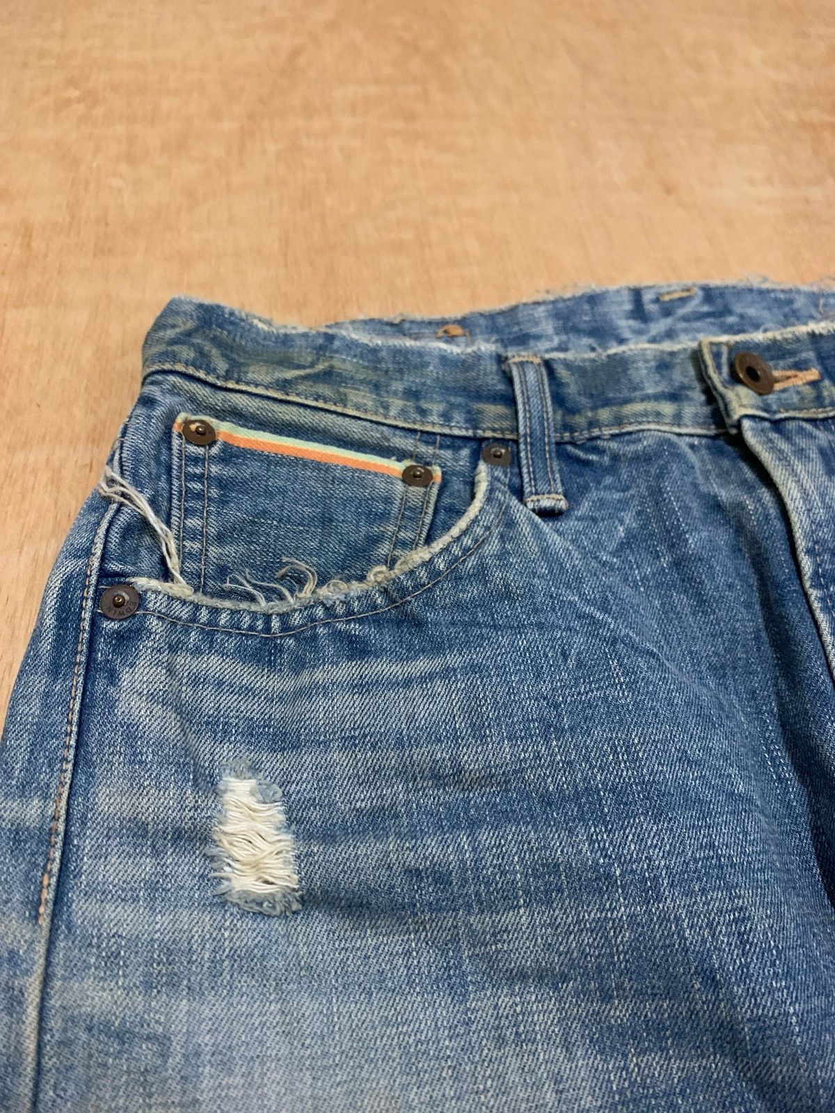 Japanese Brand Vintage Distressed Denim Edwin Selvedge Jeans Size US 30 / EU 46 - 7 Thumbnail