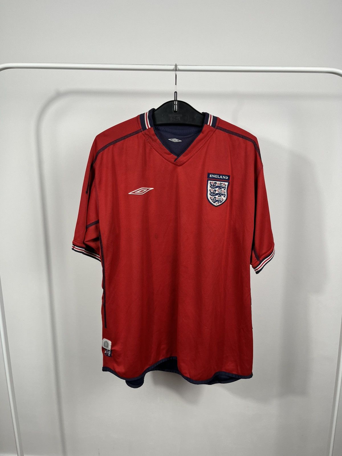 Umbro Vintage Umbro England Reversible Football Jersey Red Navy 00 Size US XL / EU 56 / 4 - 2 Thumbnail