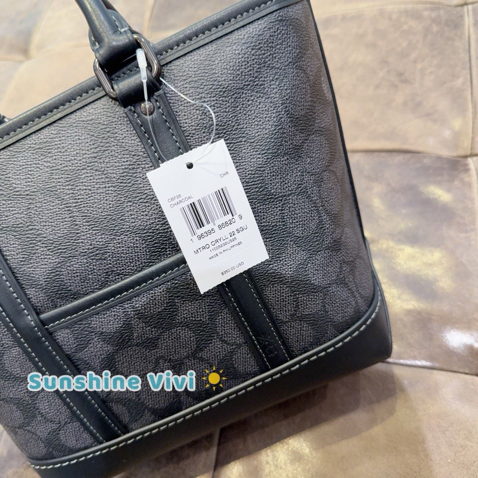 Coach NWT Coach Metropolitan Carryall Bag 22 Charcoal CBF26 Size ONE SIZE - 5 Thumbnail