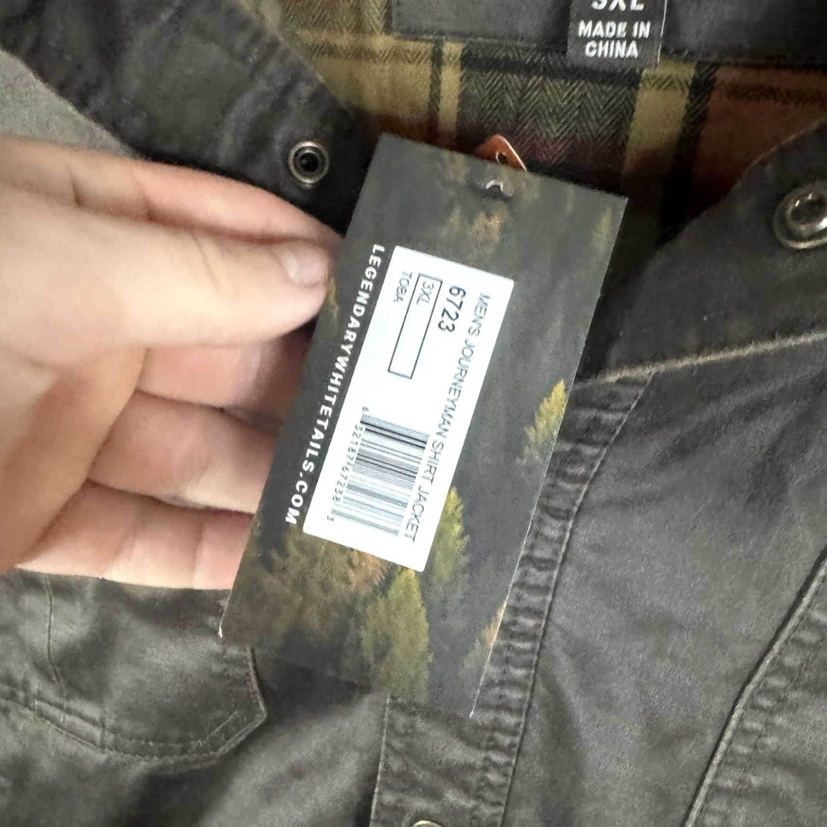 Vintage Legendary Whitetails Journeyman Shirt Jacket 3XL Waxed Canvas Shacket Mens Brown Cotton Blend Windbreaker Collection 6723 Size US XXL / EU 58 / 5 - 7 Thumbnail