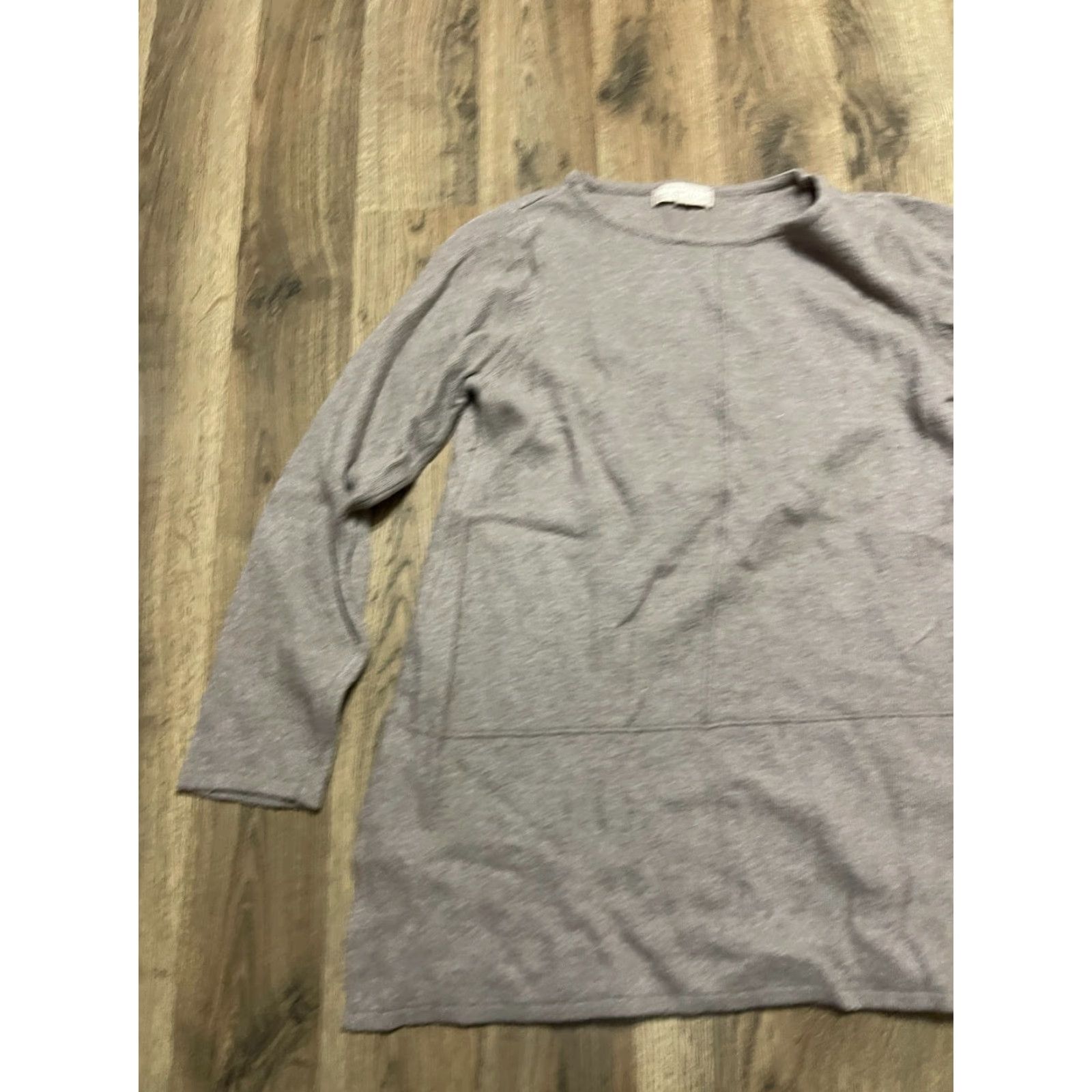 Vintage Benedetta B Women's Shirt, Long Sleeve, Crew Neck, Brown, Size L, Regular, Basic Modern T-Shirt, Casual, Fall Spring Summer, Womens Size L / US 10 / IT 46 - 3 Thumbnail