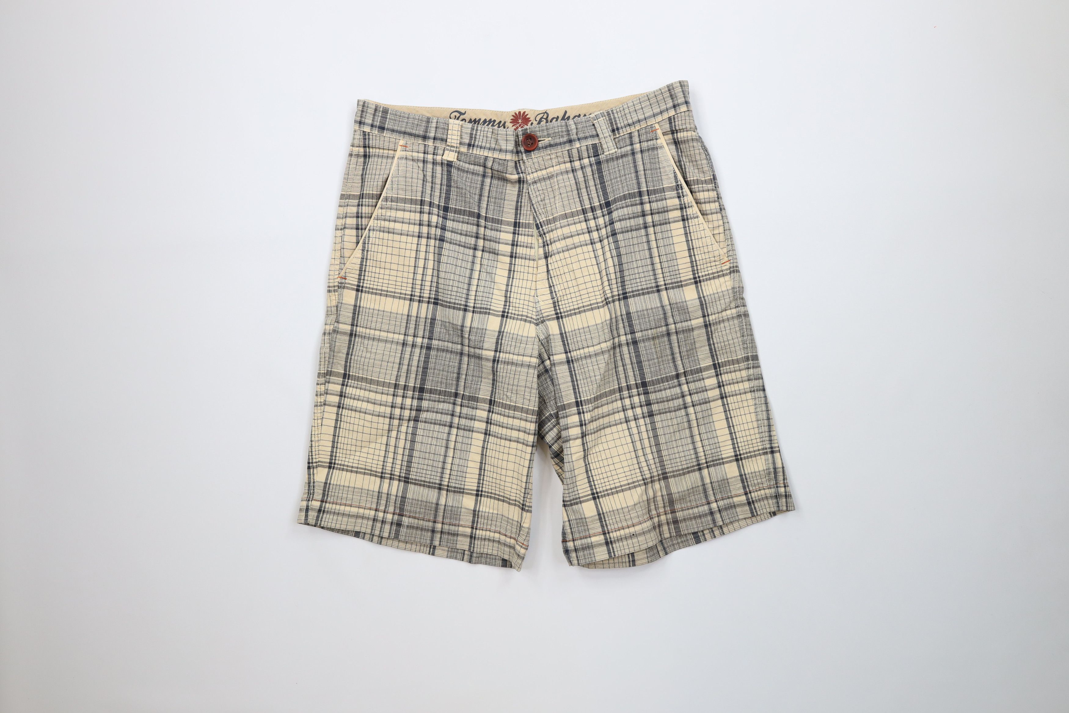 Tommy Bahama Vintage Tommy Bahama Faded Stretch Golf Chino Shorts Plaid Size US 33 - 1 Thumbnail