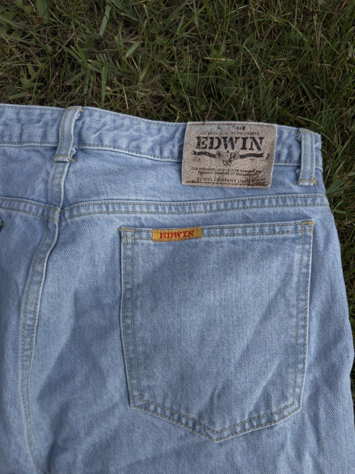 Edwin × Vintage Vintage Edwin Denim Jeans Light Blue Size US 36 / EU 52 - 7 Thumbnail
