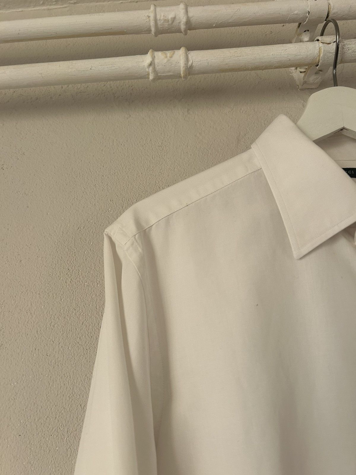 Gucci Gucci Classic White Cotton Shirt - Size 41 (16 1/4) Size US L / EU 52-54 / 3 - 8 Thumbnail