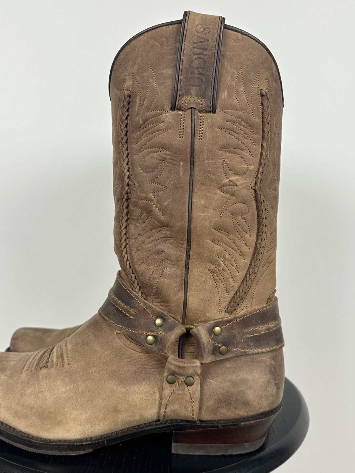 Sancho Boots Sancho Abarca 5122 Leather Cowboy Western Motorcycle Boots Size US 8 / EU 41 - 13 Thumbnail