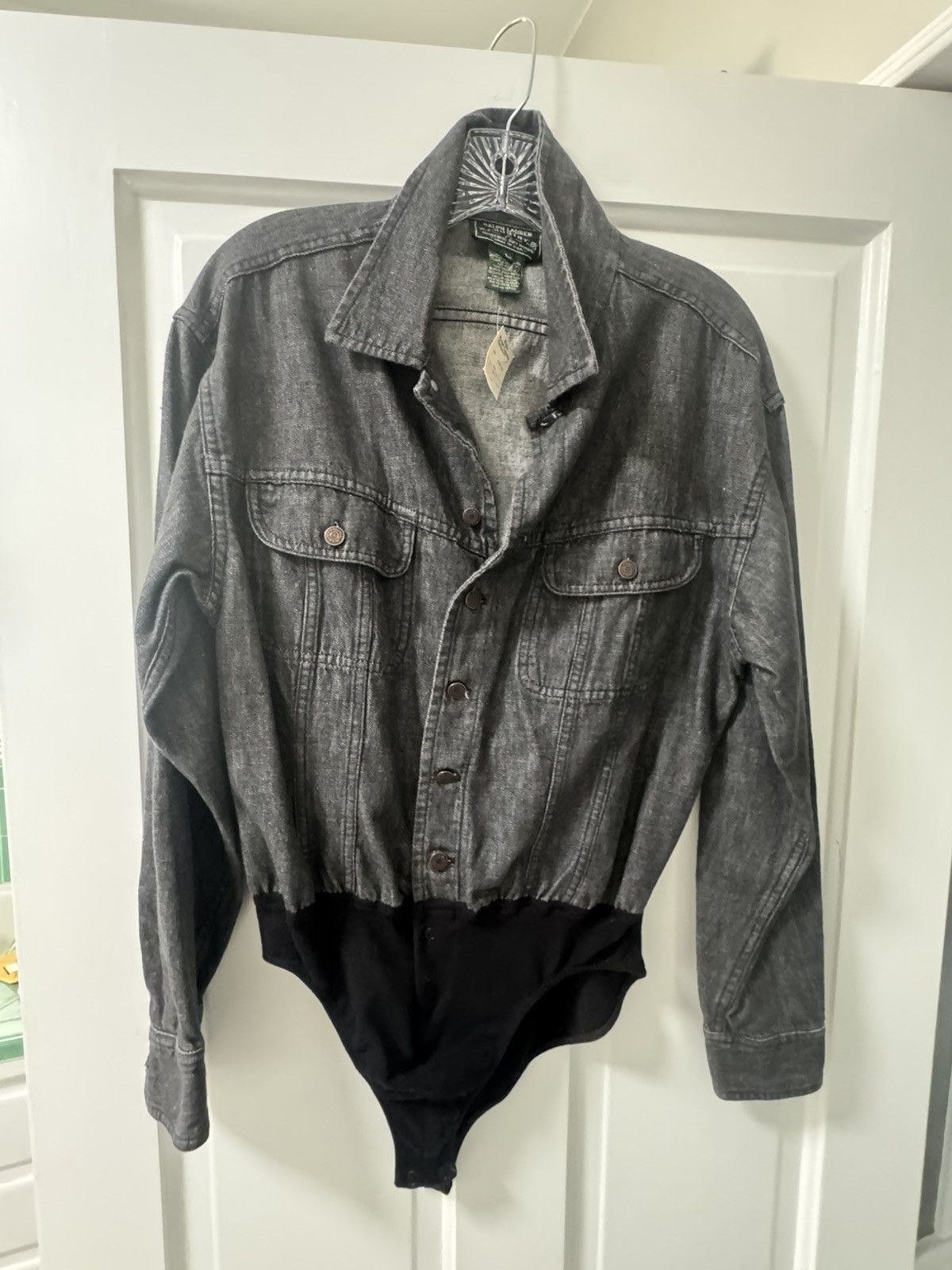 Ralph Lauren RARE Ralph Lauren COUNTRY—and it is a denim bodysuit shirt. Size L / US 10 / IT 46 - 1 Thumbnail