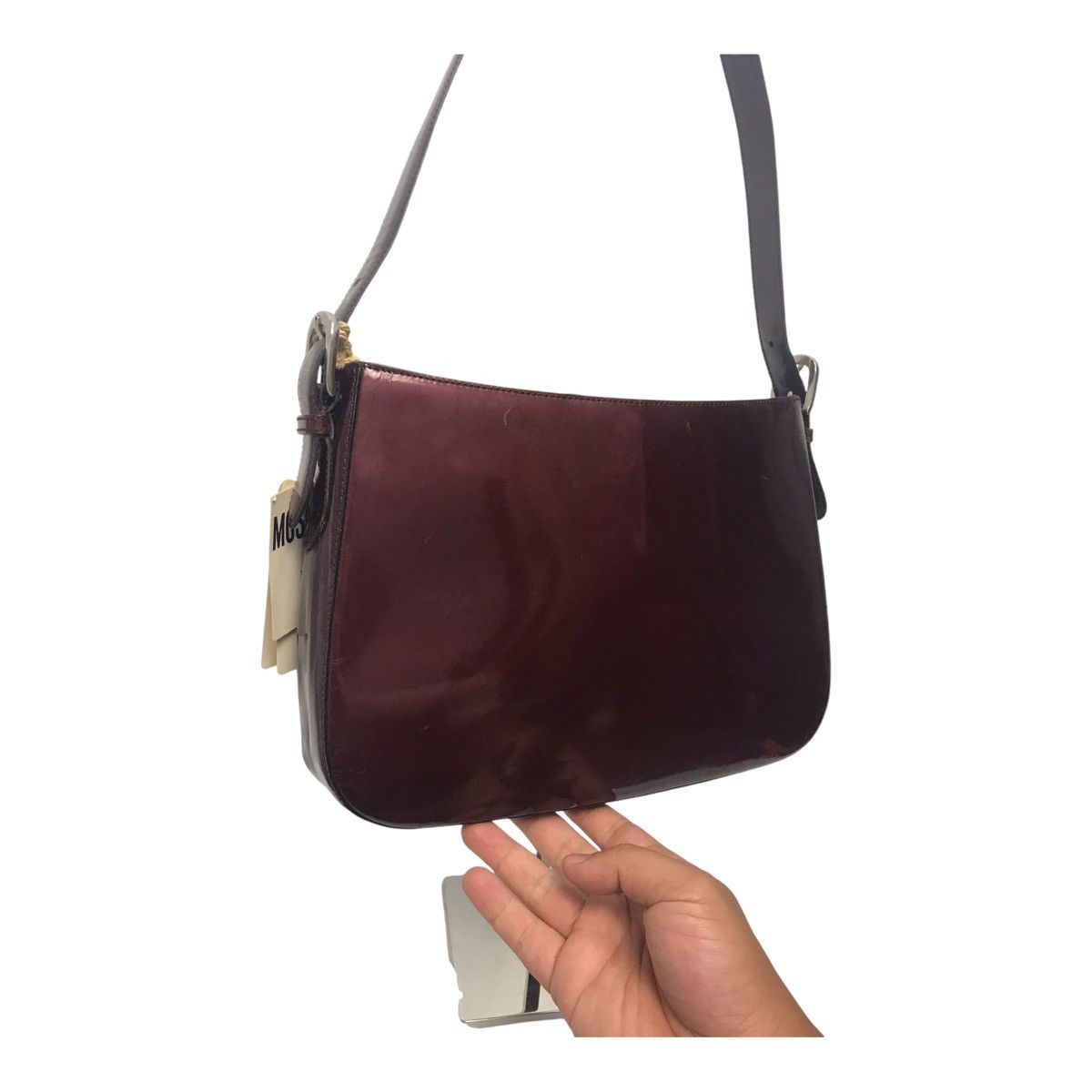 Moschino × Vintage Moschino Domestic Skin Shoulder Purple Bag Size ONE SIZE - 5 Thumbnail
