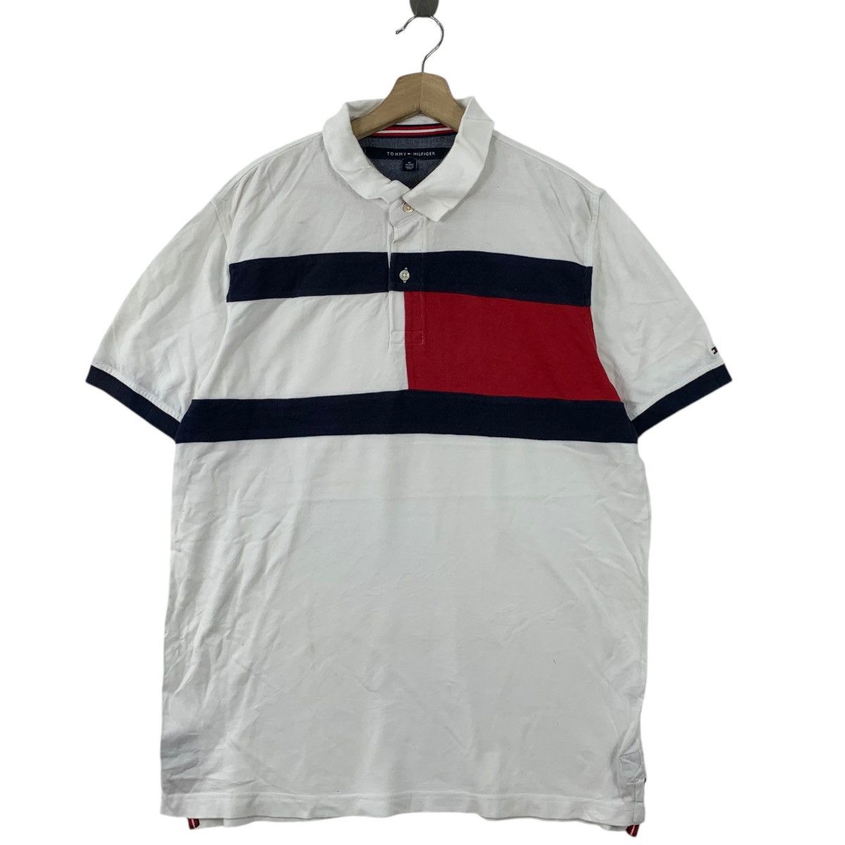 Tommy Hilfiger Vintage 90’ TOMMY HILFIGER HIP HOP Rap Polo Tee Shirt Top Size US XL / EU 56 / 4 - 1 Thumbnail