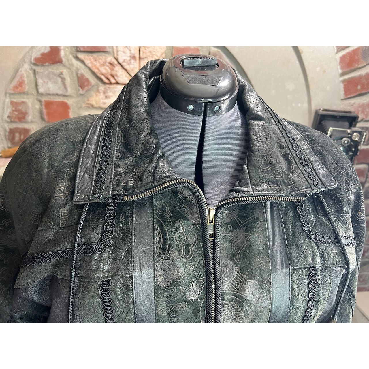 Other badlands leather jacket geometric dolman sleeve 1990s black Size US M / EU 48-50 / 2 - 10 Thumbnail