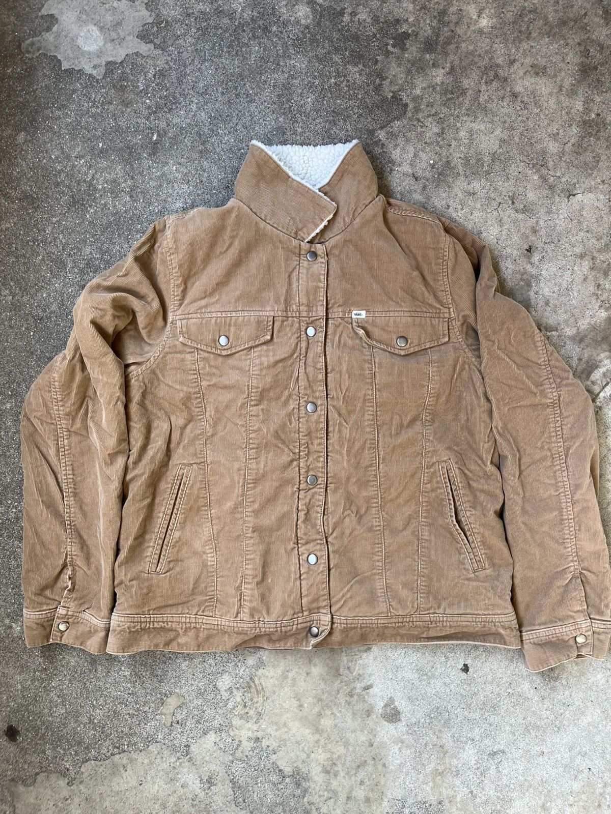 Vans Y2K Vans Corduroy Sherpa Wool Lined Jacket Size US XS / EU 42 / 0 - 6 Thumbnail