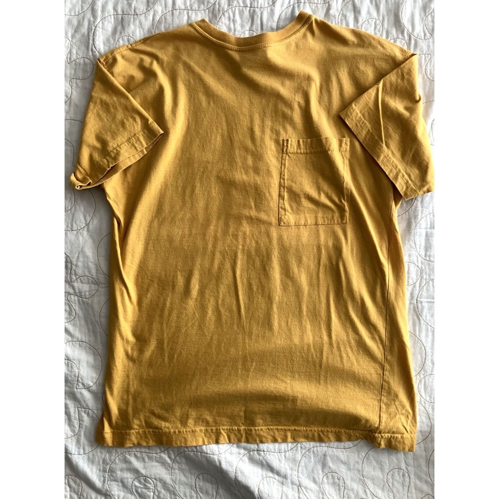 Vintage VINTAGE Tarazzia Sports Blank Pocket Tee T Shirt Unisex Adults L Yellow 90s Beach Tropical Cotton Jersey Crew Neck Short Sleeve Size US L / EU 52-54 / 3 - 3 Thumbnail