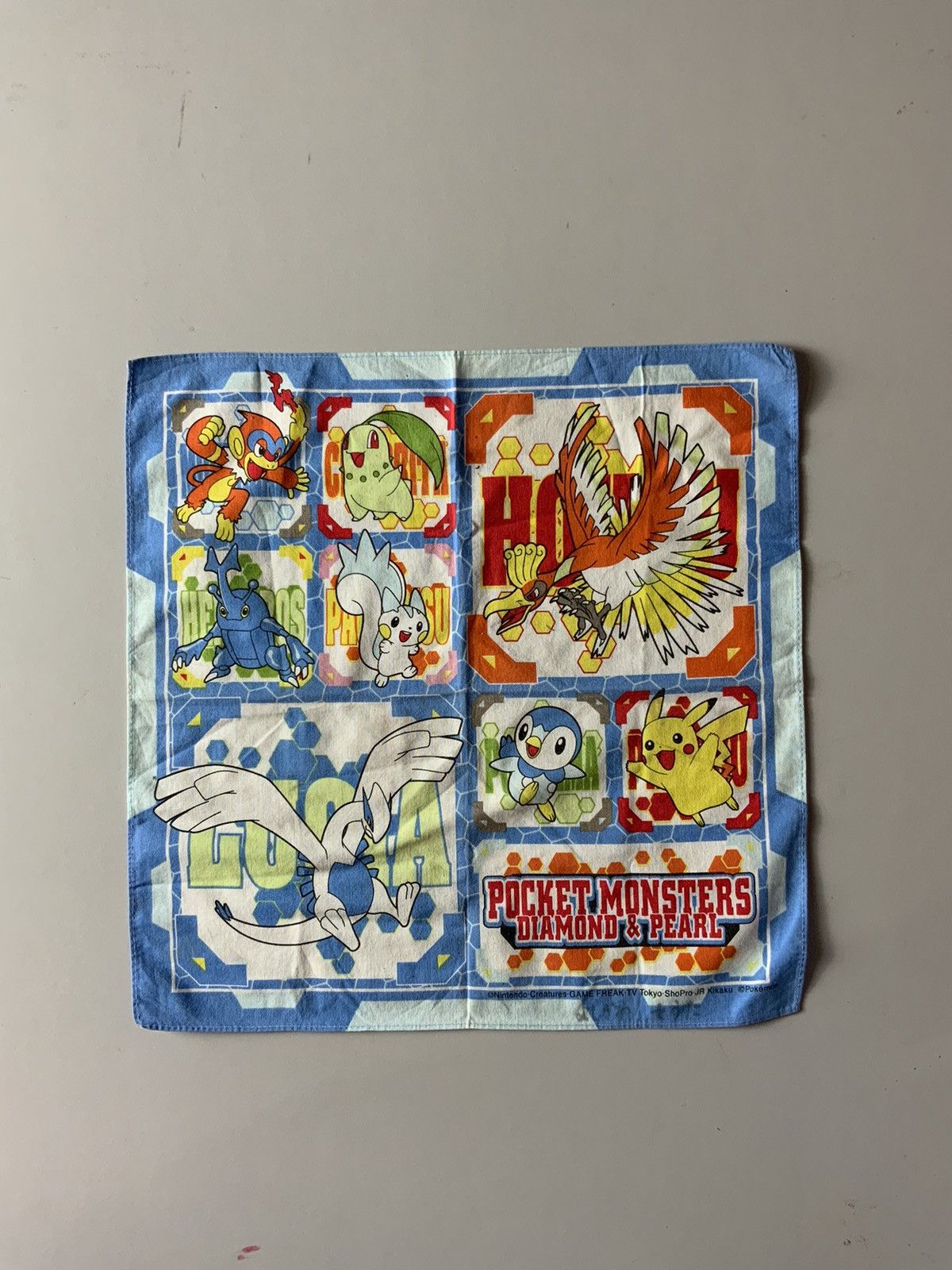 Japanese Brand Pocket Monster Diamond & Pearl Nintendo Pokemon Handkerchief Size ONE SIZE - 1 Thumbnail