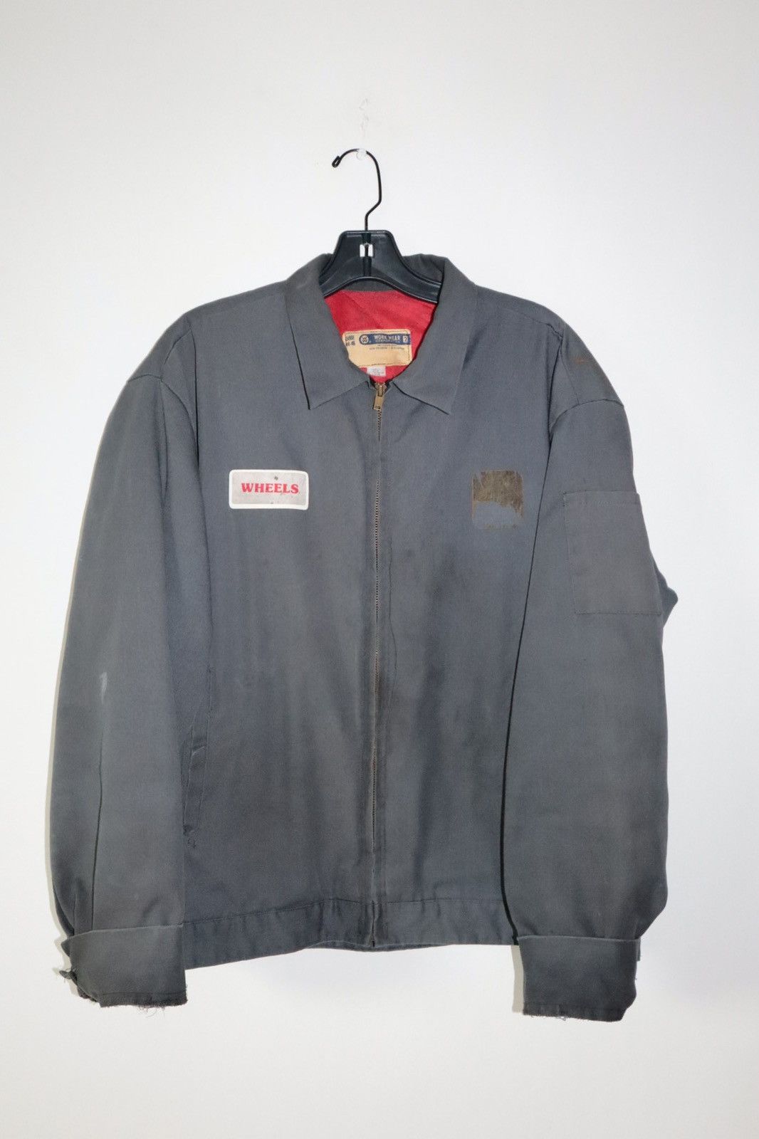 image of Vintage Thrashed Workwear Bomber Jacket in Grey, Men's (Size Large)