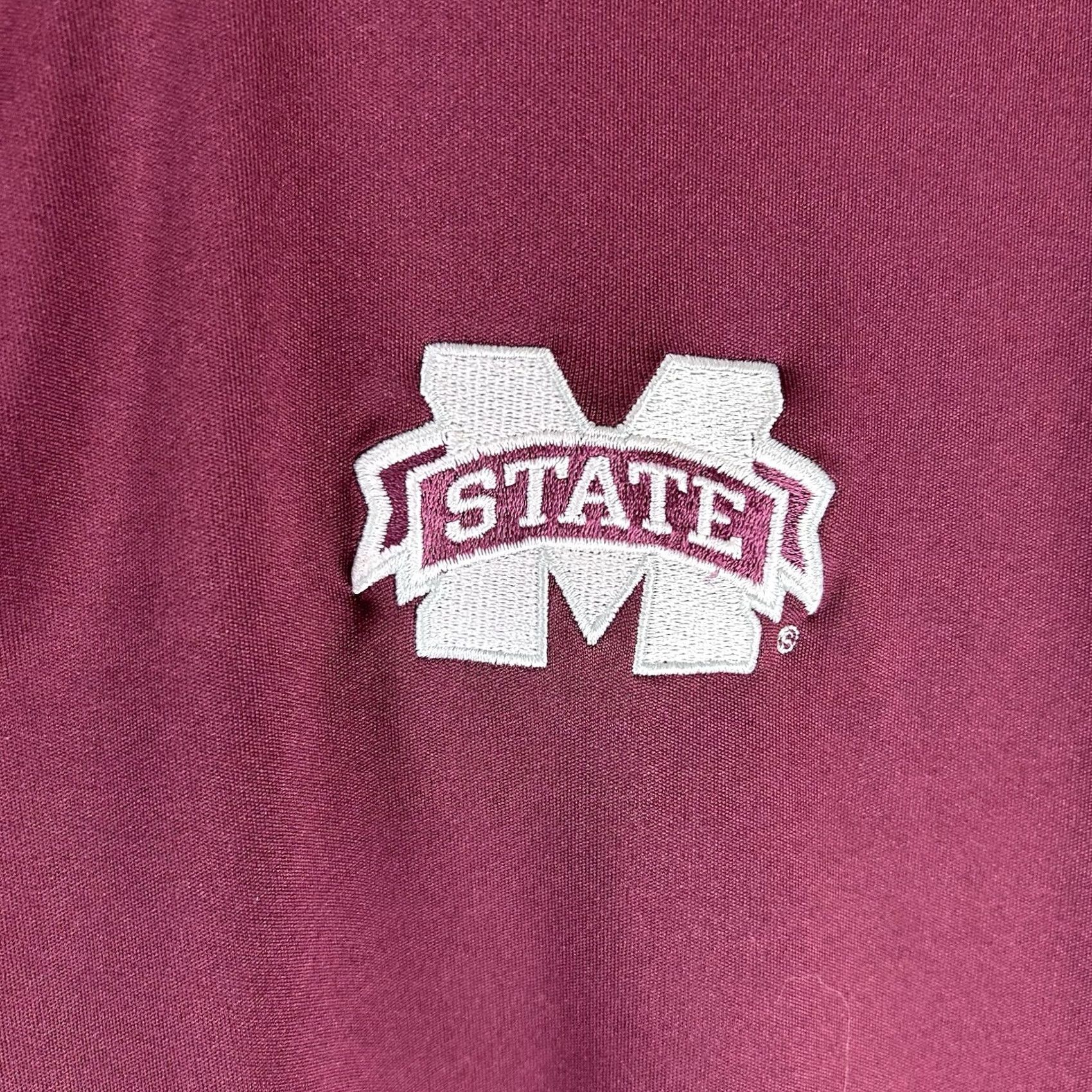 Vintage Columbia MSU Bulldog Mississippi State Omni-Freeze Forged Mens Polo Shirt Large Red Size US L / EU 52-54 / 3 - 3 Thumbnail