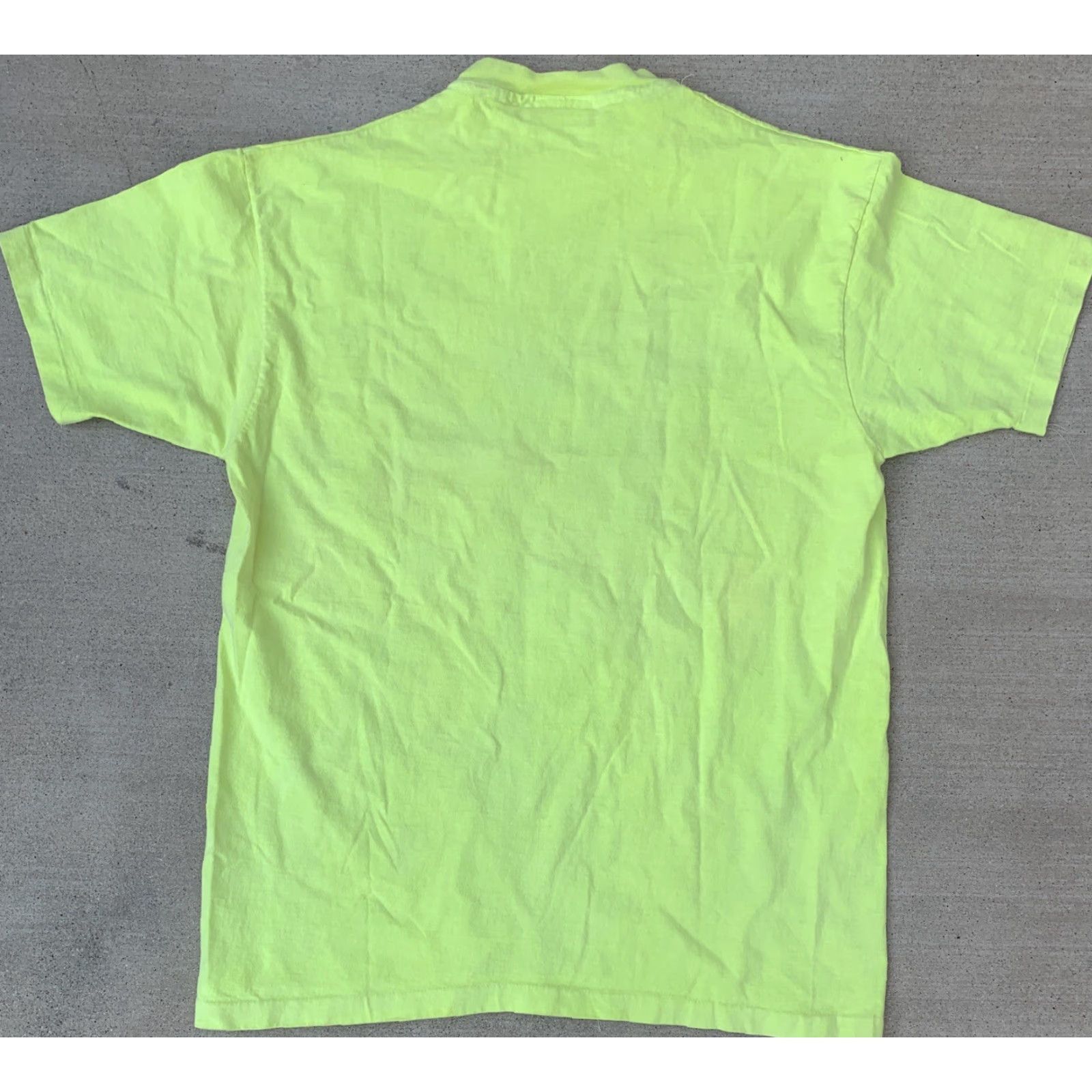 Fila VINTAGE FILA US OPEN 1991 T Shirt Graphic Tee Neon Yellow 90s 1990s Size L Mens Cotton Short Sleeve Graphic Print Open Size US L / EU 52-54 / 3 - 4 Thumbnail