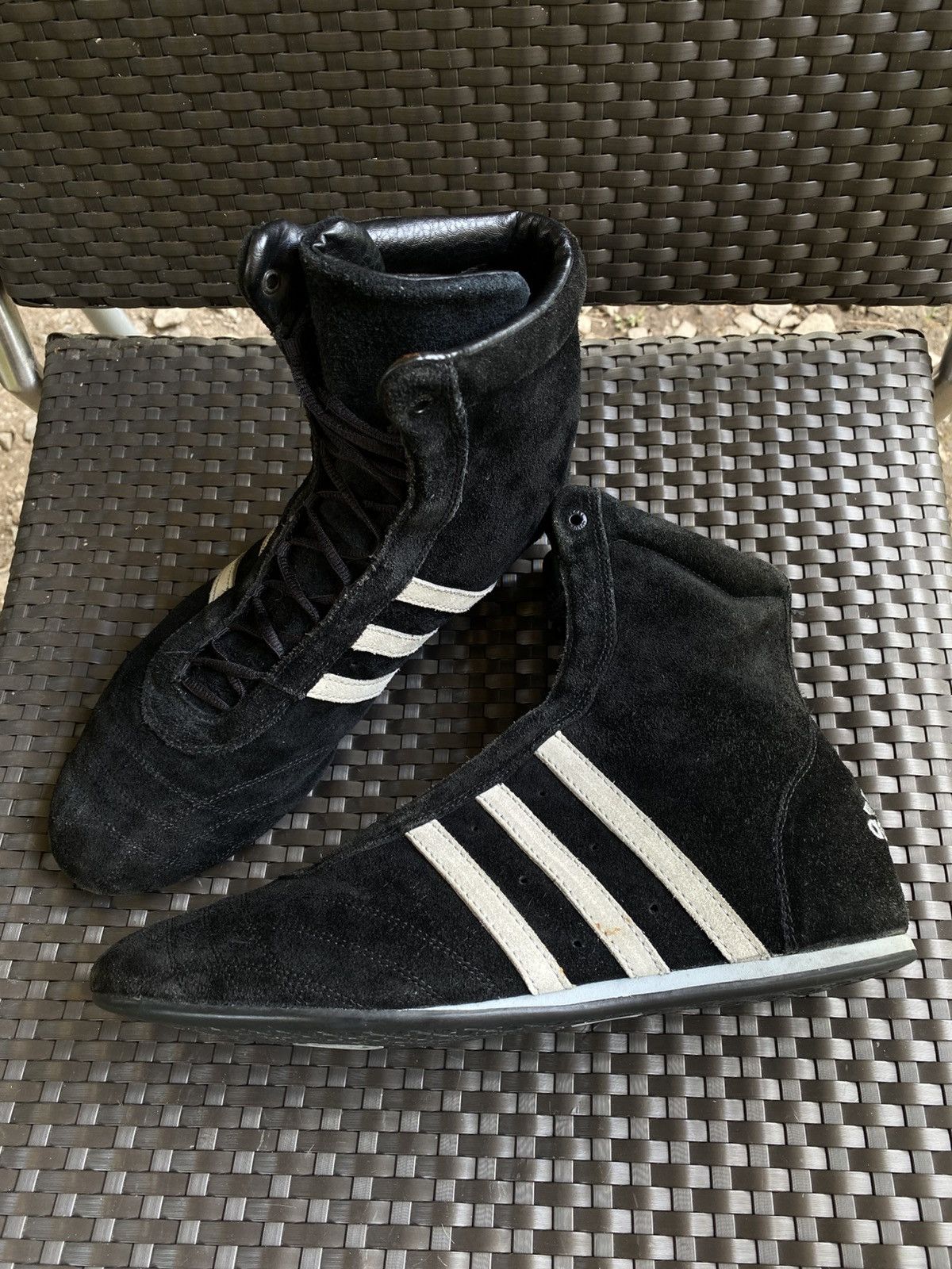 adidas gazelle silver green womens Adidas Vintage Boxing Wrestling Boots  darina`s garms