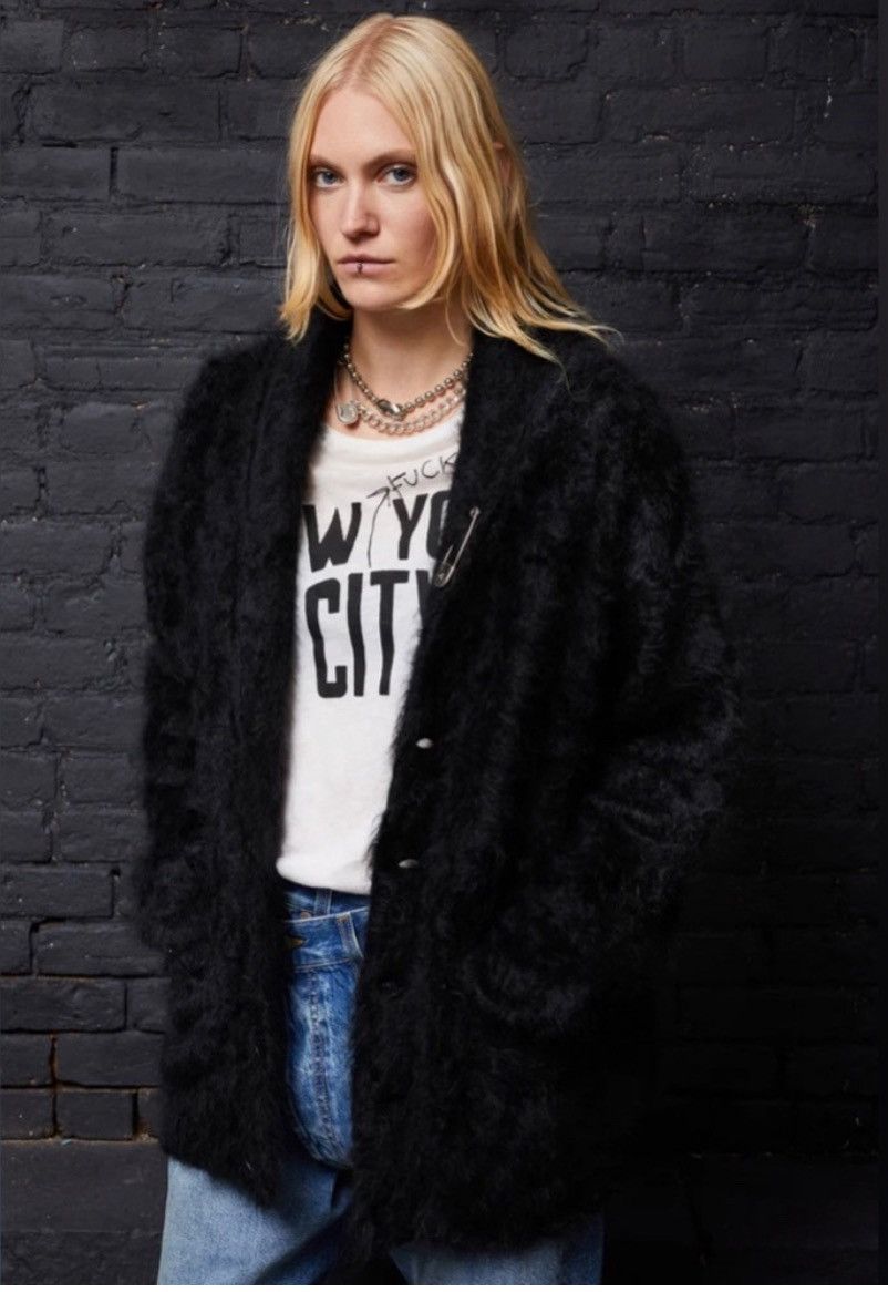 R13 Shawled Cashmere Distressed Edge Cardigan Size L / US 10 / IT 46 - 3 Thumbnail