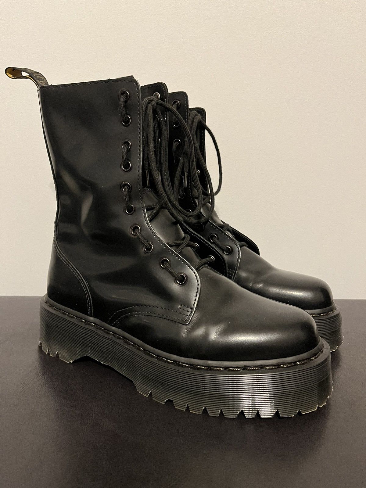 image of Dr Martens Dr. Martens High Platform Boots in Black, Men's (Size 10)