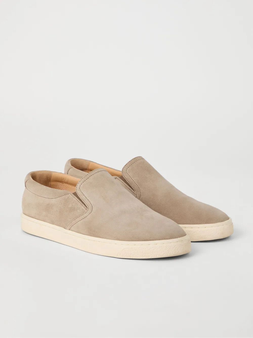Brunello Cucinelli o1B3y1r0426 Suede Loafers in Beige Size US 11 / EU 44 - 2 Thumbnail