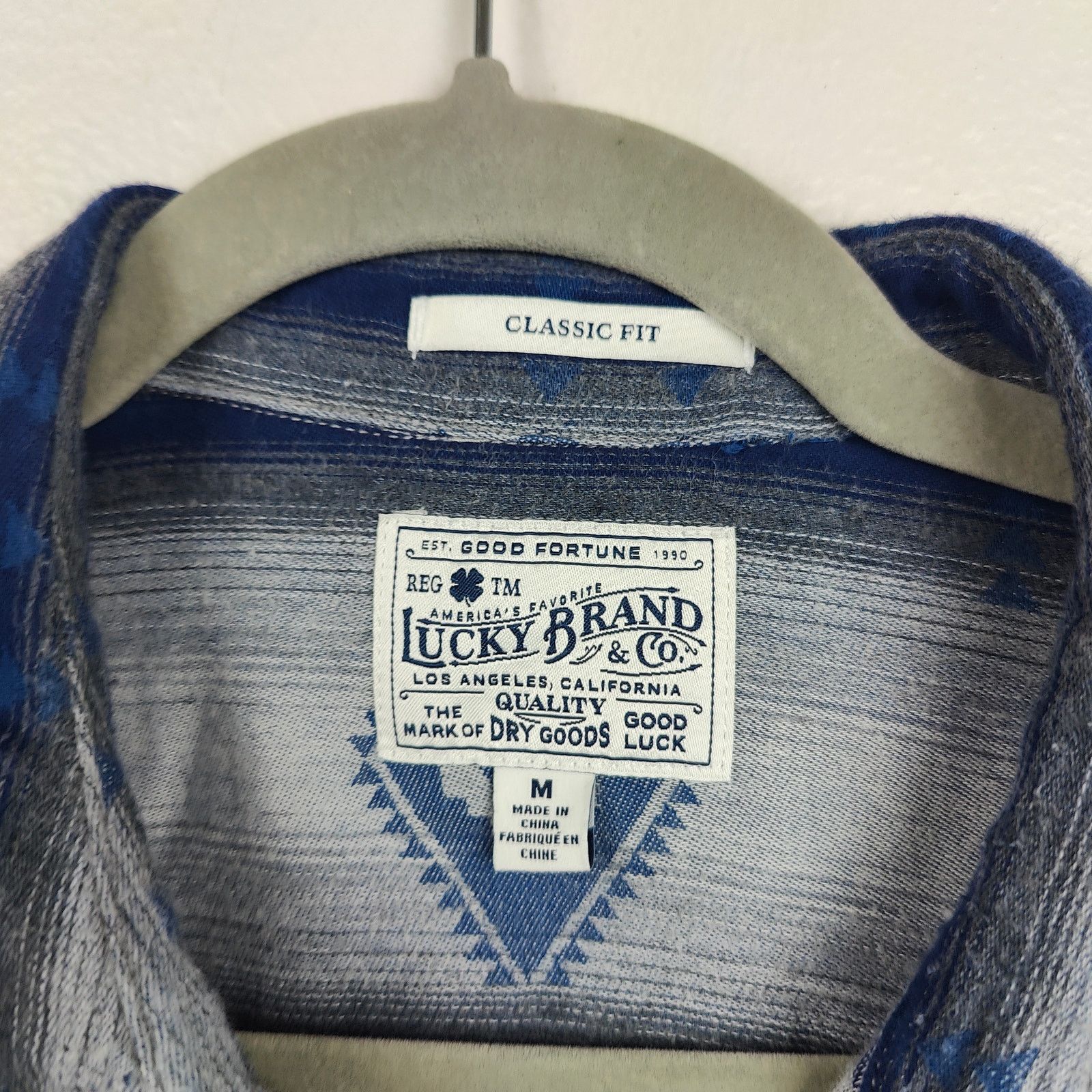 Lucky Brand Lucky Brand Flannel Shirt Mens Medium Blue Southwestern Size US M / EU 48-50 / 2 - 6 Thumbnail