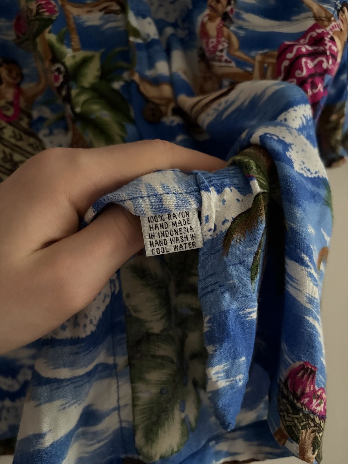 Vintage Vintage Blue Hawaiian Rayon Aloha Shirt Size US M / EU 48-50 / 2 - 6 Thumbnail