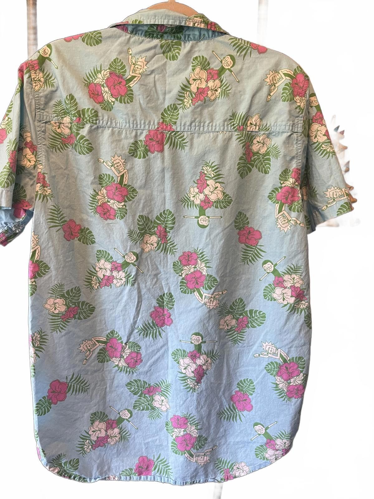 Designer Rick and Morty cotton shirt Size 42R - 2 Thumbnail