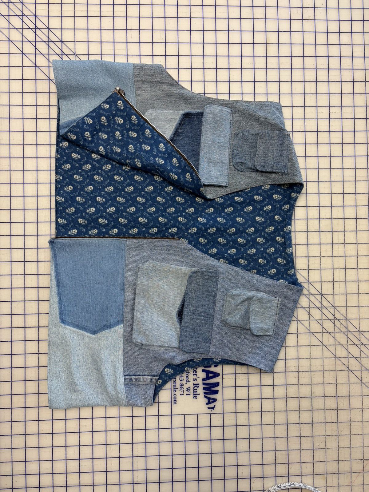 Other Noisette Flannel-Lined Denim Utility Vest Size US XL / EU 56 / 4 - 6 Thumbnail