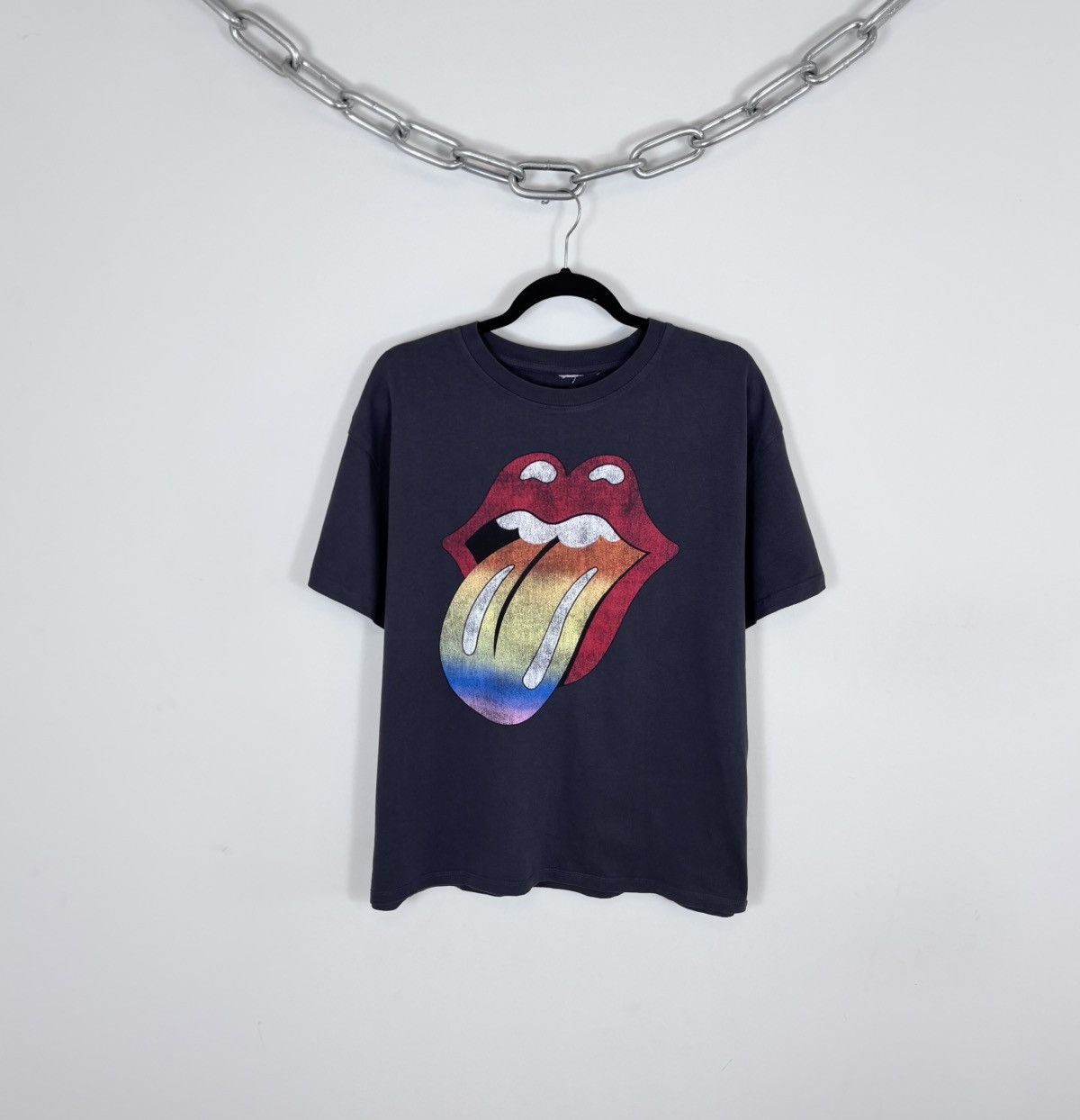 The Rolling Stones The Rolling Stones Big Tongue Logo Grey Band T-Shirt Tee Size US L / EU 52-54 / 3 - 1 Thumbnail