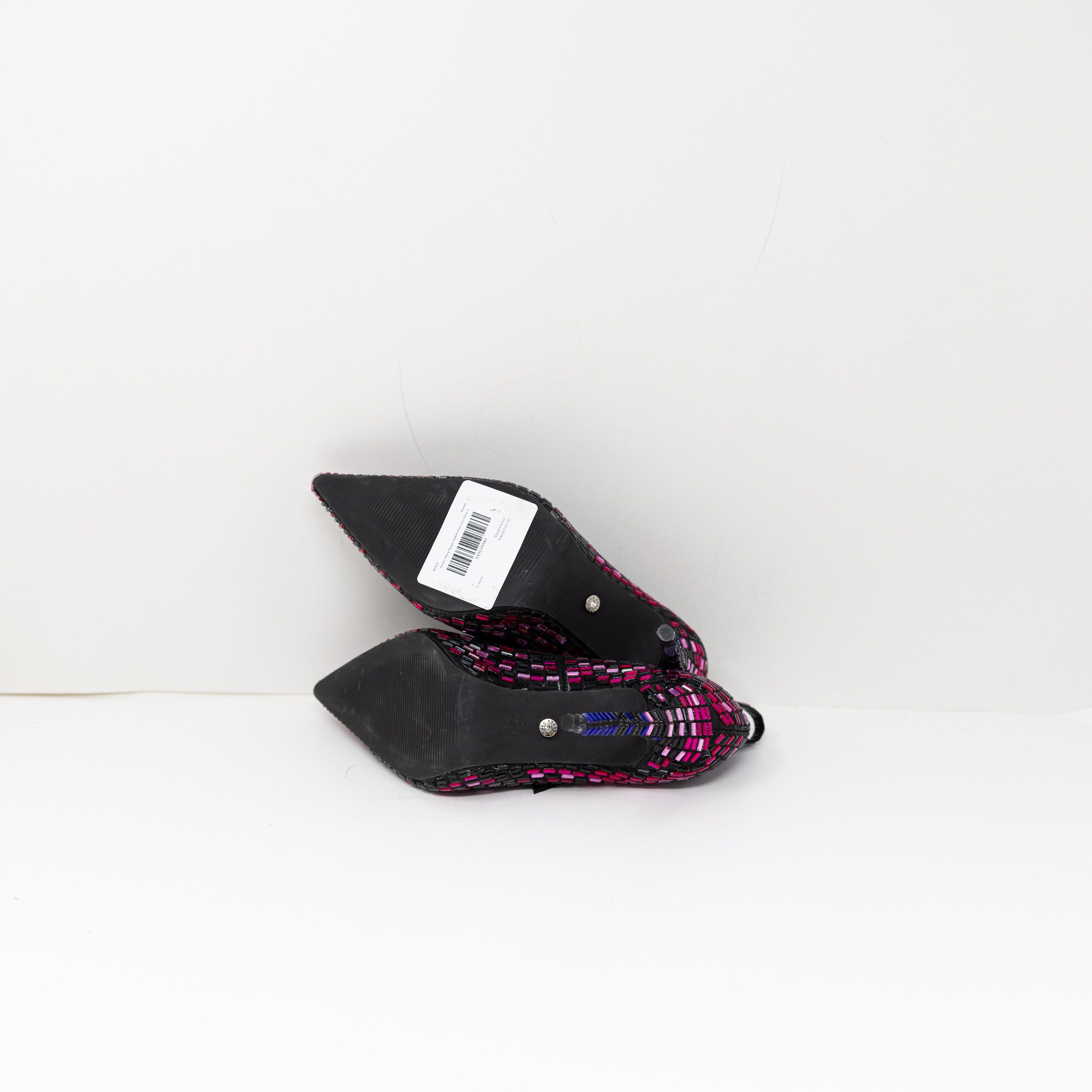 Azalea Wang NEW Azalea Wang Teagan Black Multi Rhinestone Size US 6.5 / IT 36.5 - 4 Thumbnail