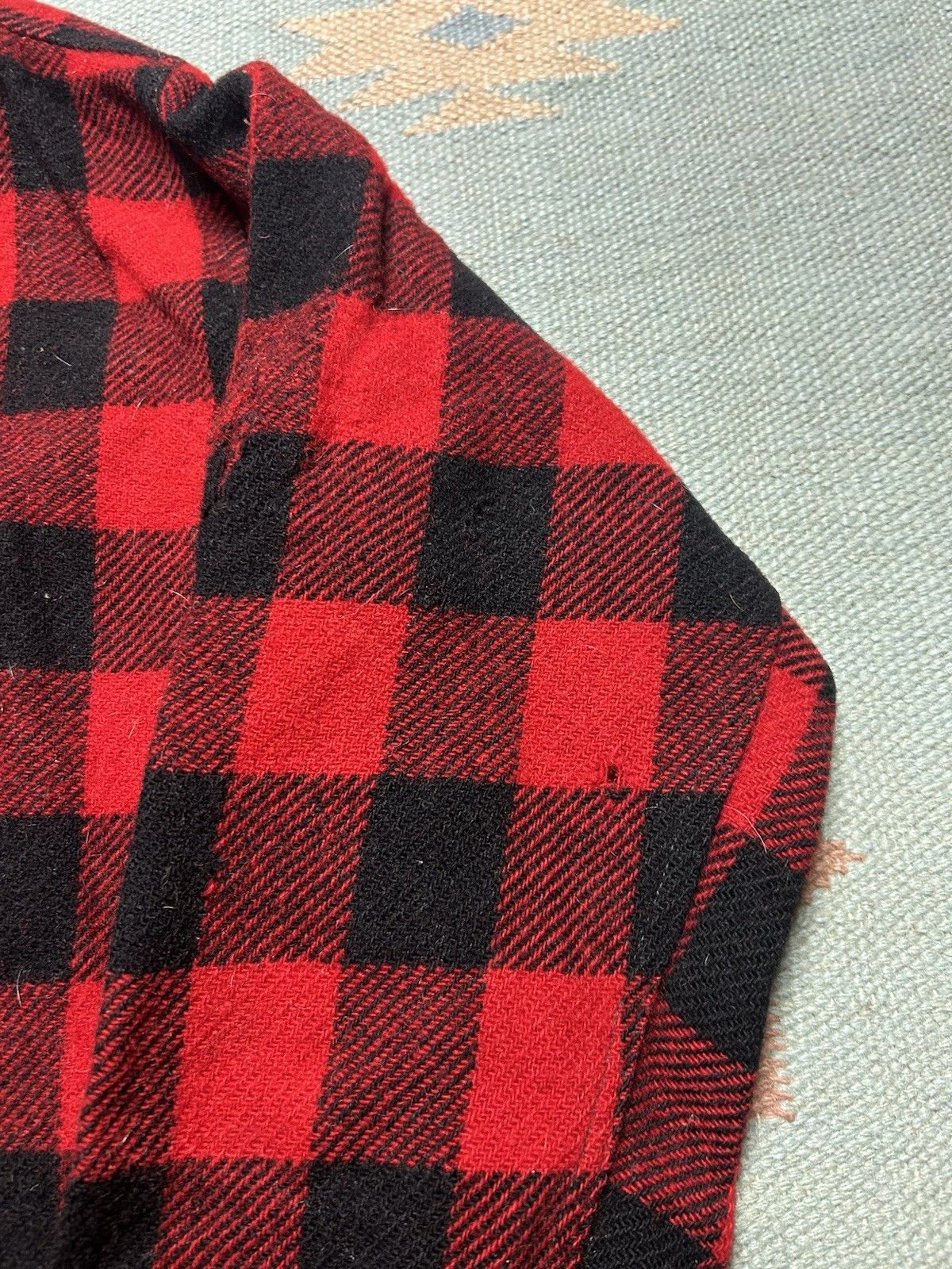 Vintage 50s wool flannel shirt buffalo plaid Frost Proof distress L Size US L / EU 52-54 / 3 - 11 Thumbnail