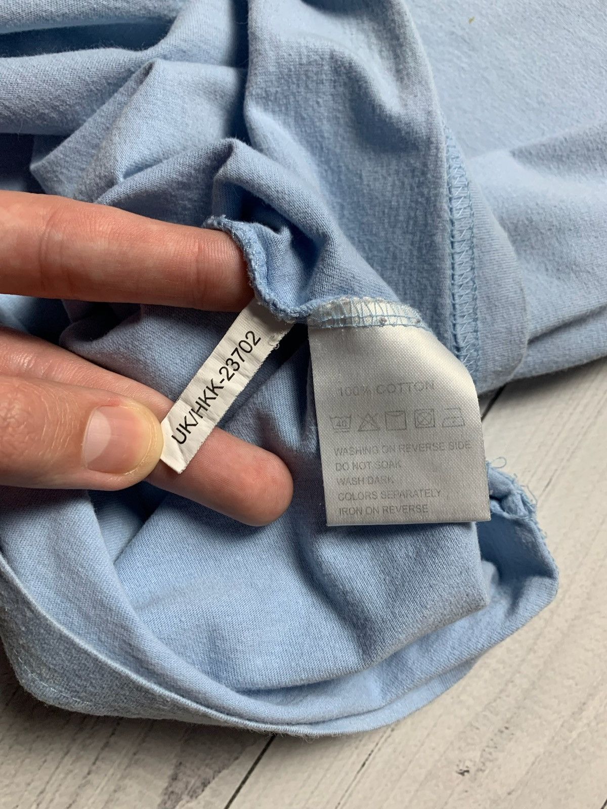 Vintage × Yves Saint Laurent Vintage blue Yves Saint Laurent tee logo size L Size US L / EU 52-54 / 3 - 7 Thumbnail
