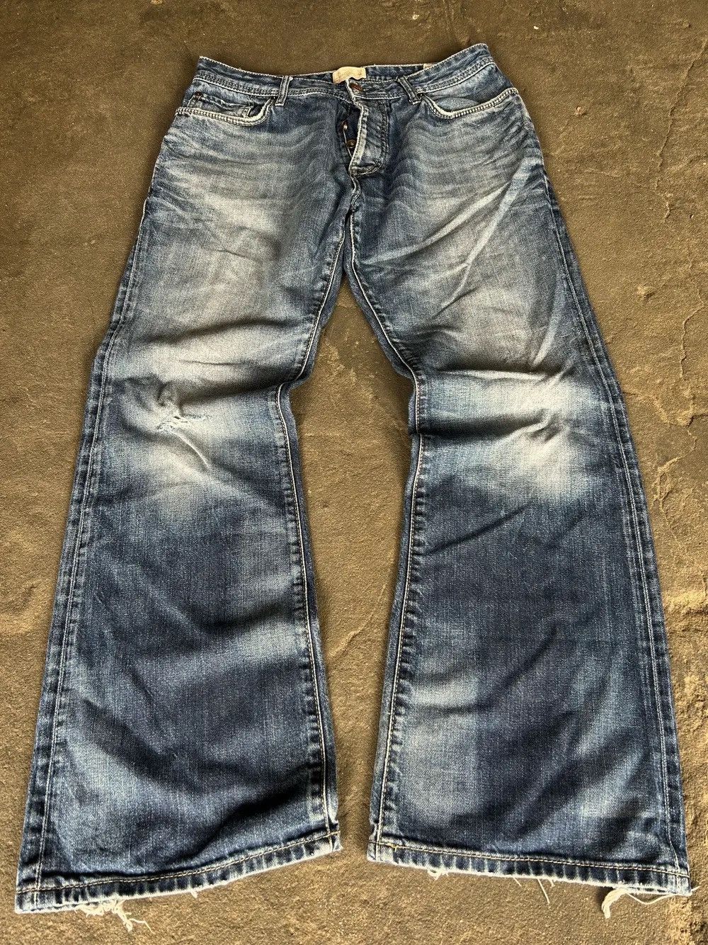 JNCO × Japanese Brand Vintage Baggy Rap sk8 Jnco Style Washed Jeans y2k Size US 32 / EU 48 - 2 Thumbnail