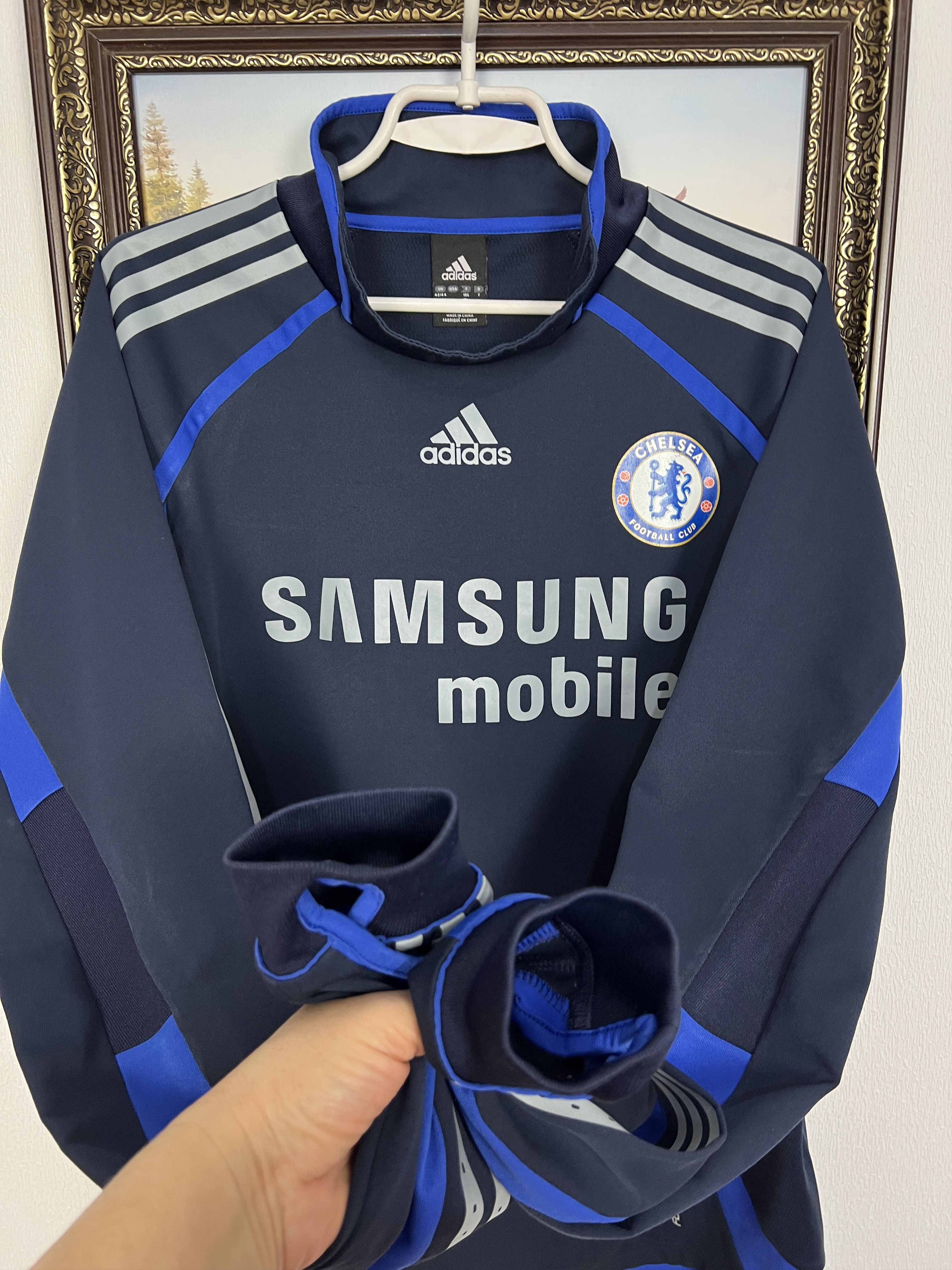 Adidas Vintage Chelsea Football Jacket Player Issue Track Top Size US L / EU 52-54 / 3 - 6 Thumbnail