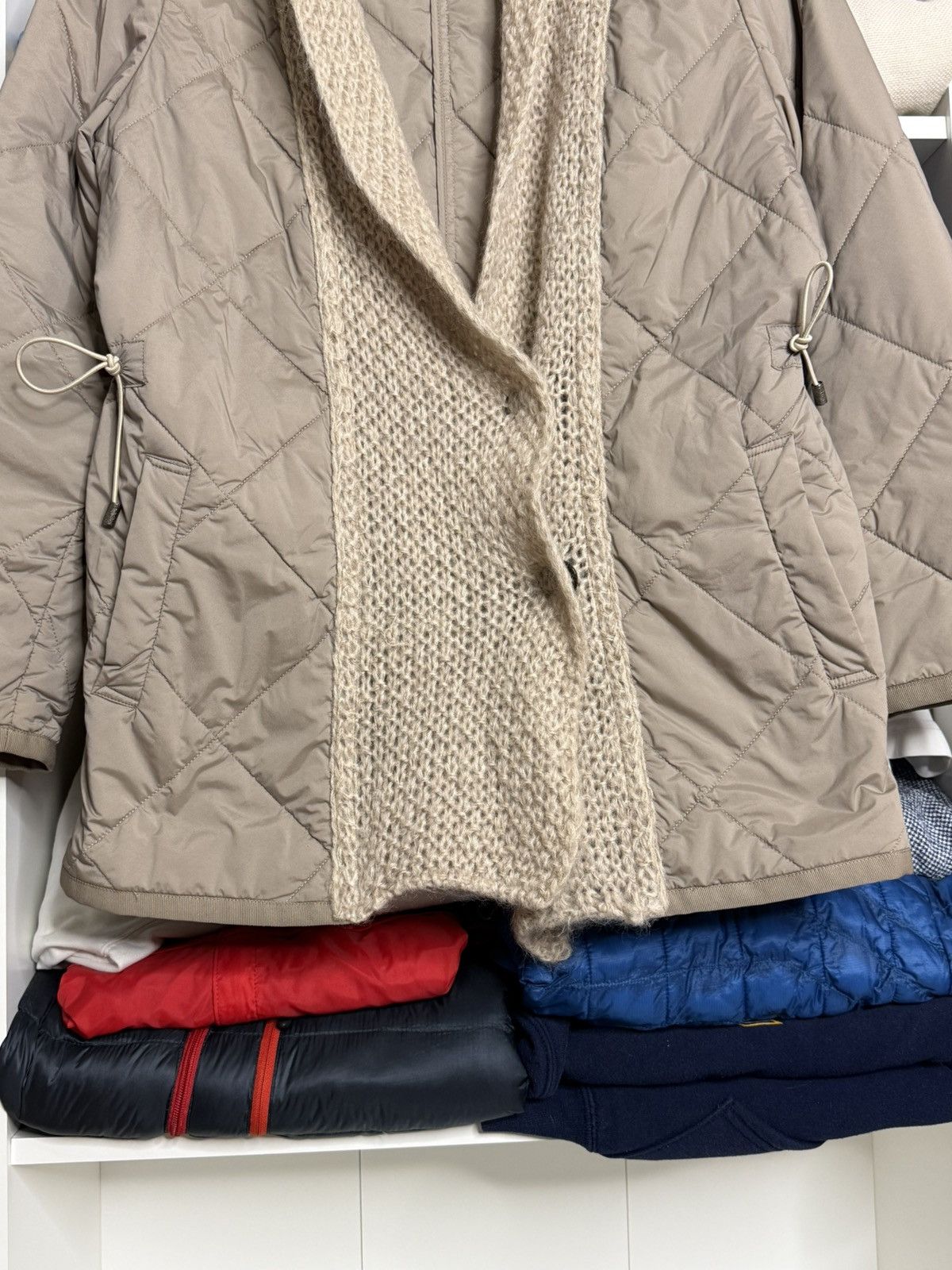 Other Violanti Wool collar Beige down jacket size L Size L / US 10 / IT 46 - 3 Thumbnail