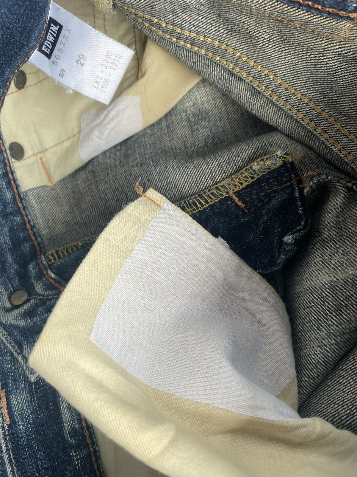Edwin × Vintage Vintage Edwin 505zxx Selvedge Distressed Denim Size US 32 / EU 48 - 22 Thumbnail