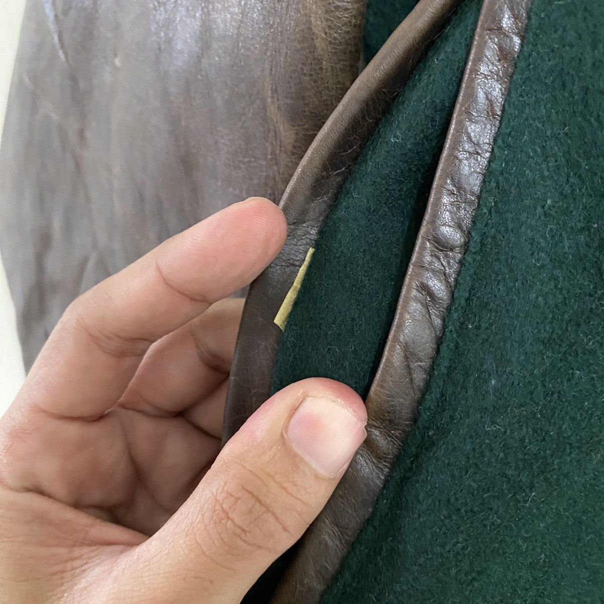 Polo Ralph Lauren VTG 90’s Polo Sport Hybrid Leather Patina Sleeve Jacket Size US L / EU 52-54 / 3 - 24 Thumbnail